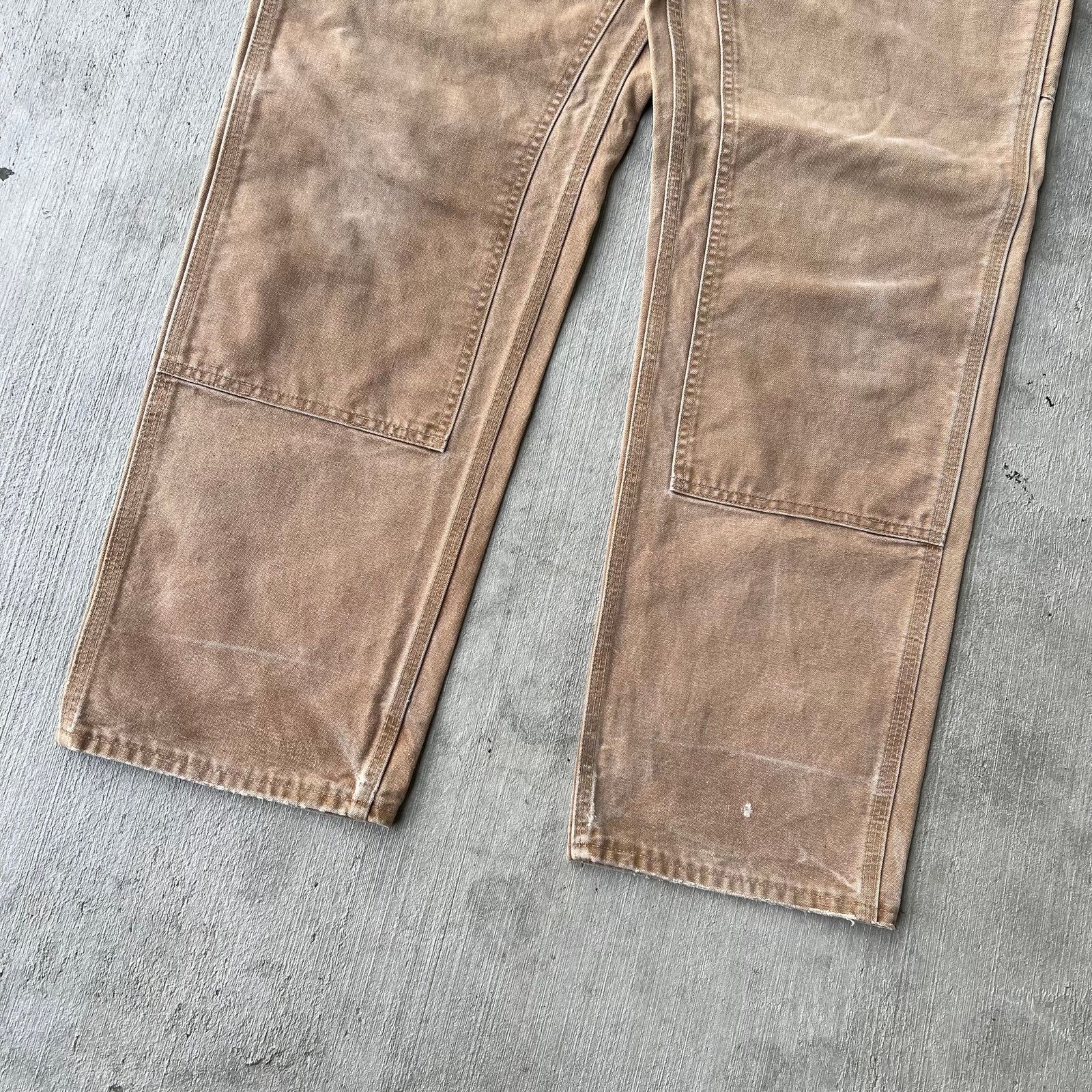 Carhartt × Vintage Carhartt faded brown double knee work wear carpenter pants Size US 34 / EU 50 - 3 Thumbnail