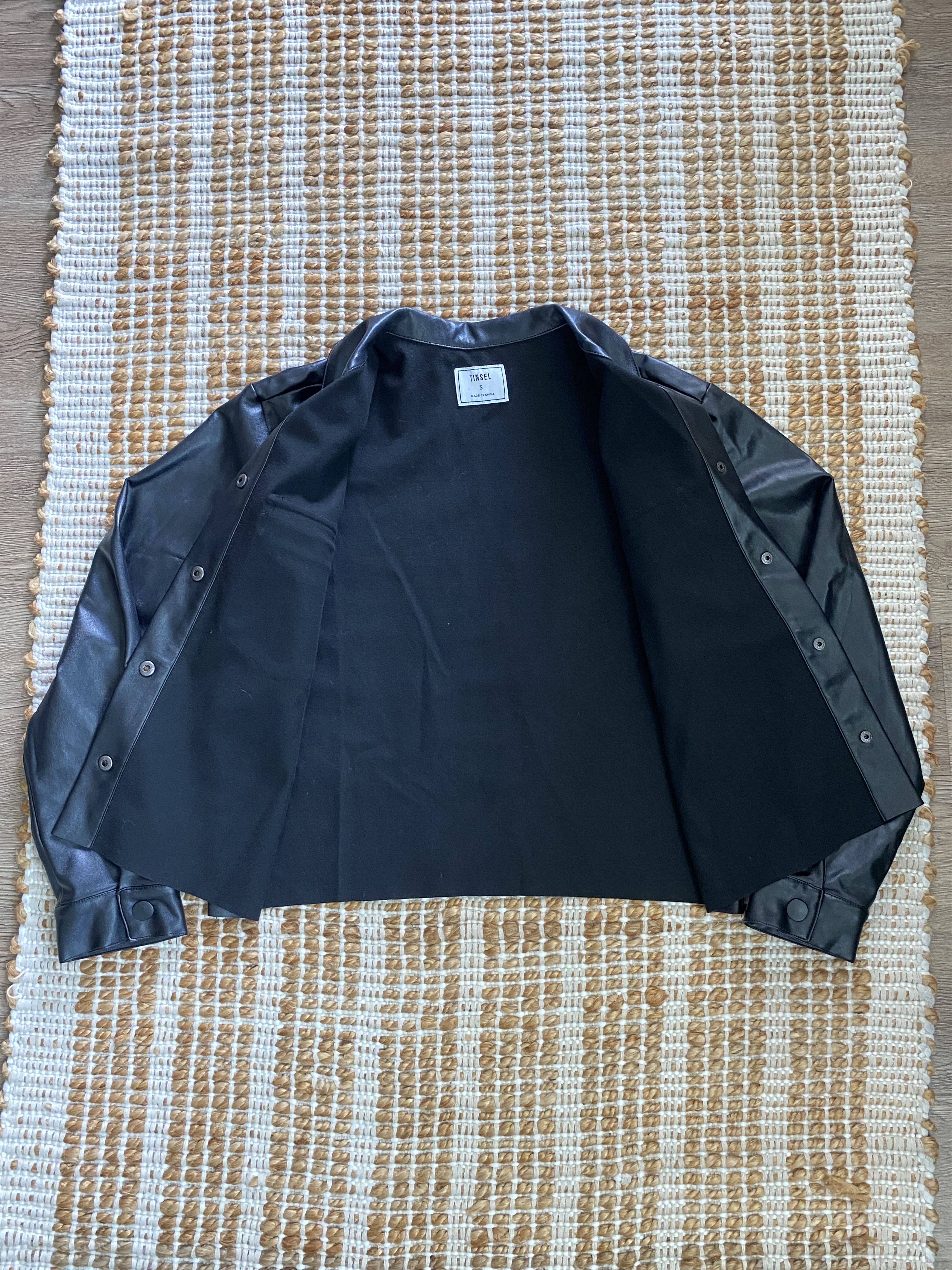 Nordstrom Nordstrom Tinsel Faux Leather Army Jacket– Size Small Size S / US 4 / IT 40 - 2 Thumbnail