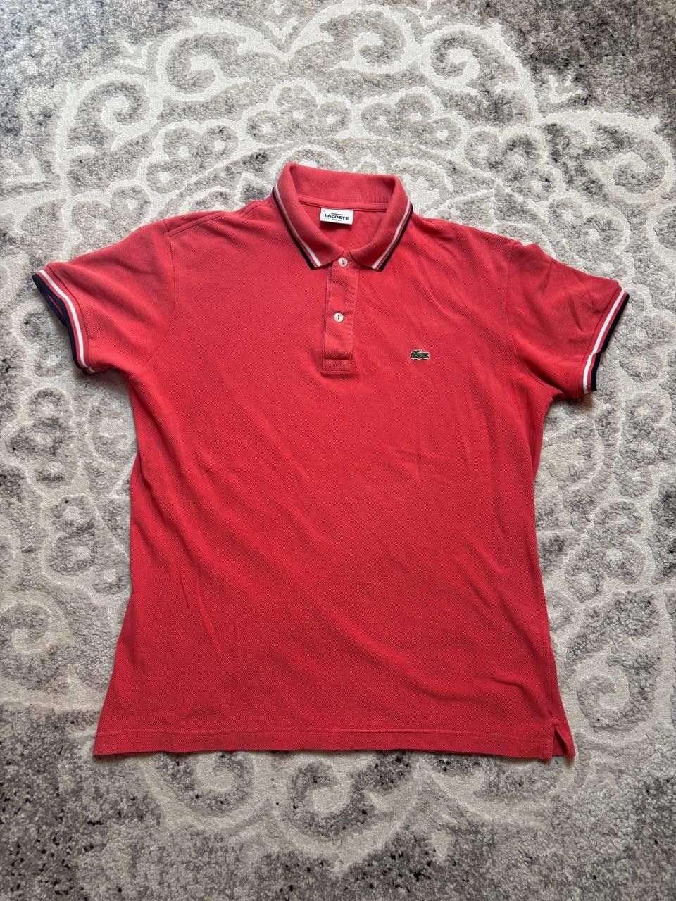 Lacoste Lacoste Slim Fit Tipped Polo Salmon Pink Size 5/L Size US L / EU 52-54 / 3 - 4 Thumbnail