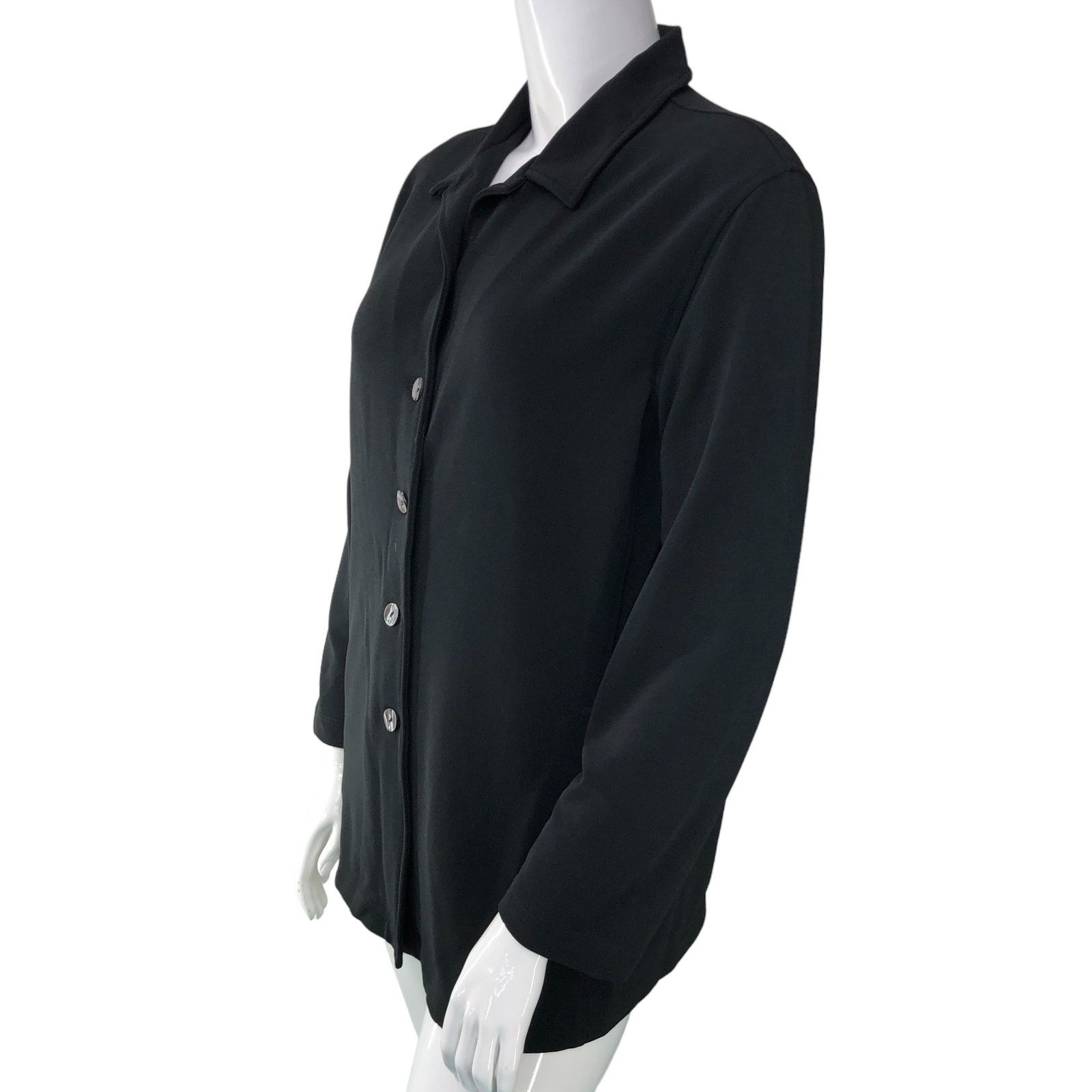 Chicos Chicos Womens Size 2 US 12 Jacket Black Button Tiny Flaw Size L / US 10 / IT 46 - 5 Thumbnail