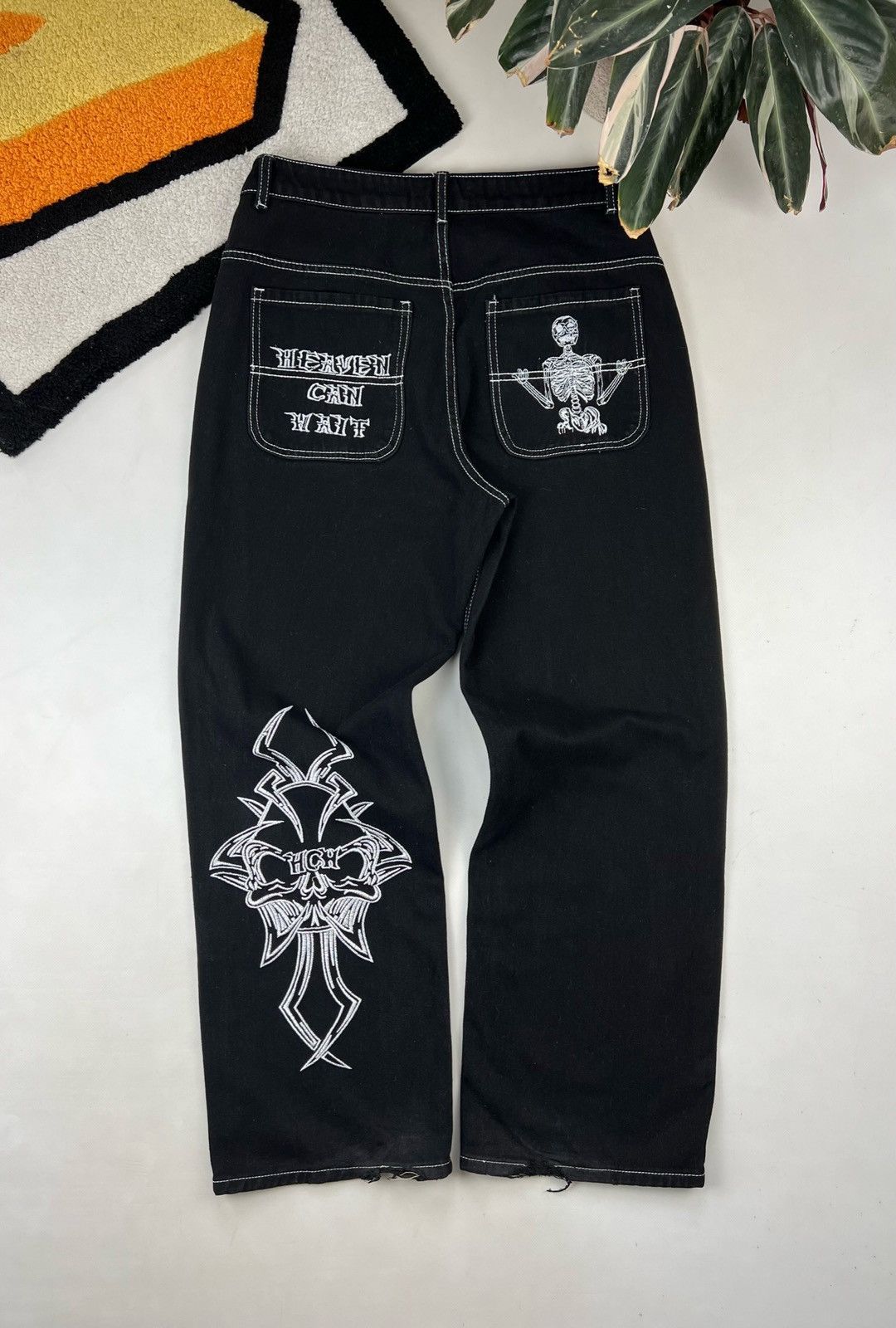 Other skull jeans baggy pants wide leg Size US 30 / EU 46 - 2 Thumbnail