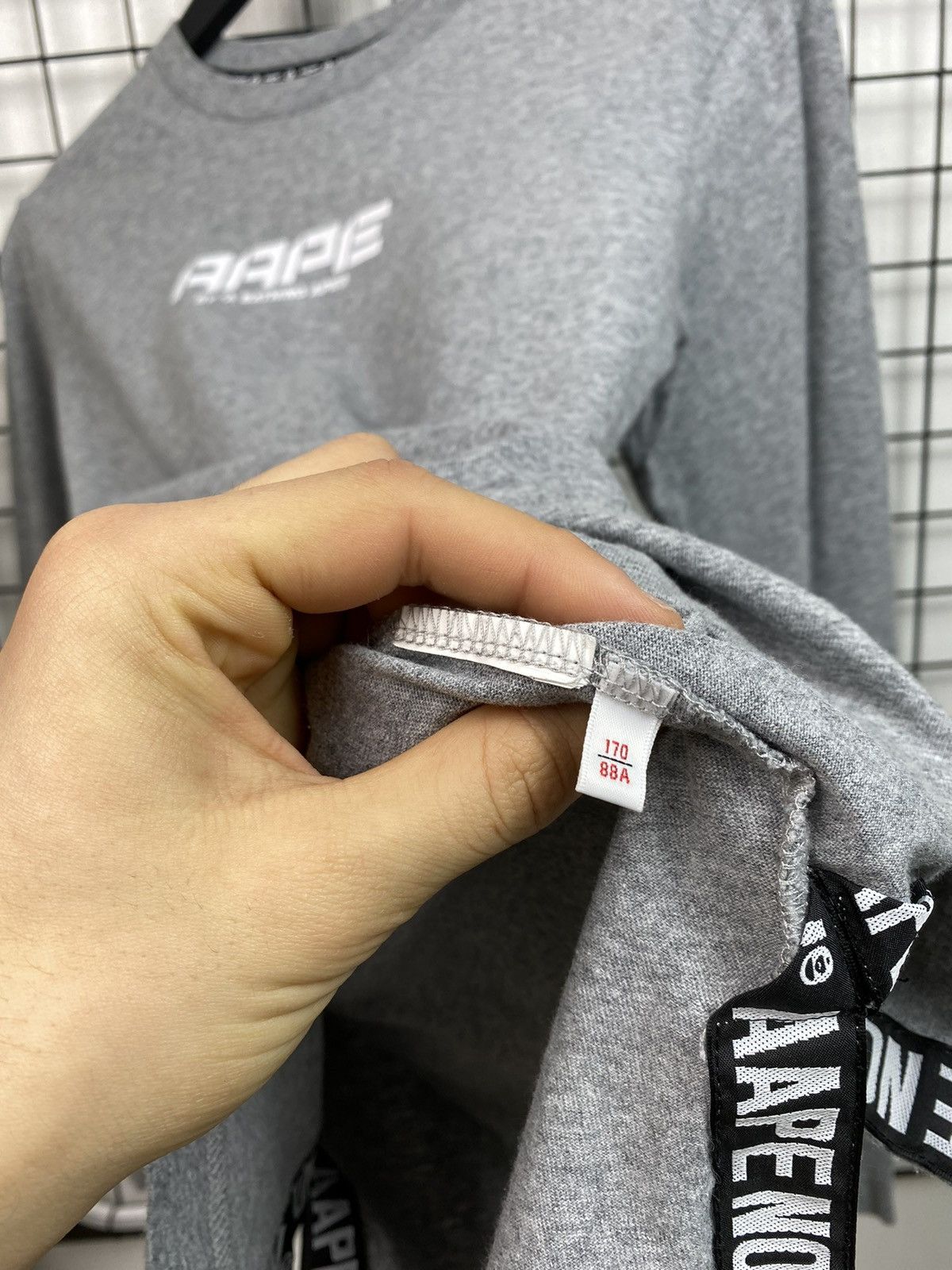 Aape × Japanese Brand Aape Long Sleeve Tee Men’s S Grey By A Bathing Ape T shirt Size US S / EU 44-46 / 1 - 12 Thumbnail