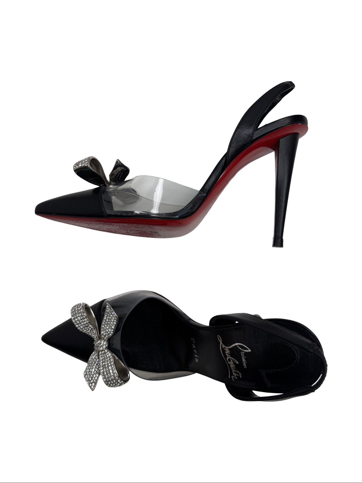 Christian Louboutin Christian Louboutin Astrinodo Sling PVC 100 Heels Size US 5.5 / IT 35.5 - 1 Thumbnail