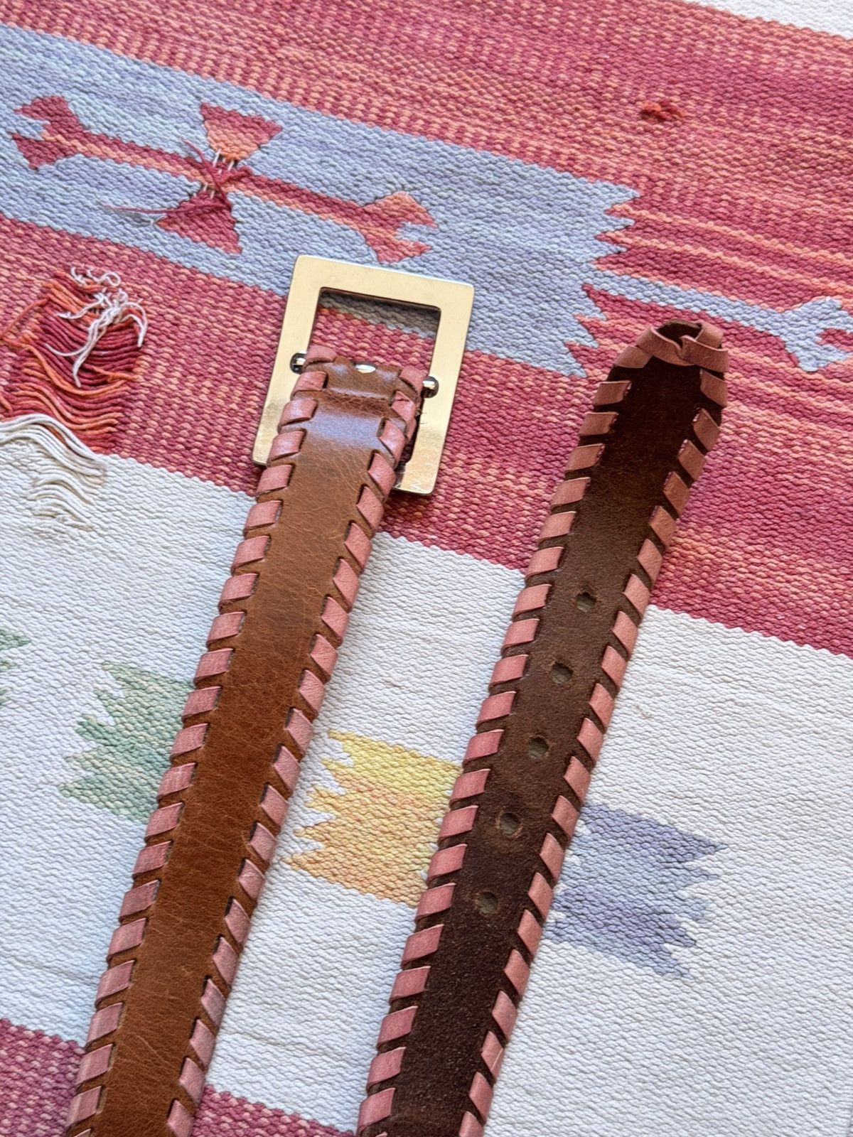 Guess Vintage 00’s Guess y2k Genuine Leather Japanese Belt Size ONE SIZE - 7 Thumbnail