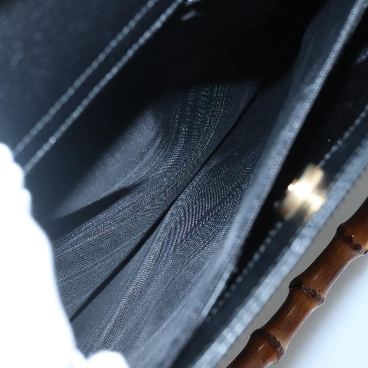 Gucci GUCCI Bamboo Hand Bag Leather Black Gold 002 1186 002 1186 Size ONE SIZE - 20 Thumbnail
