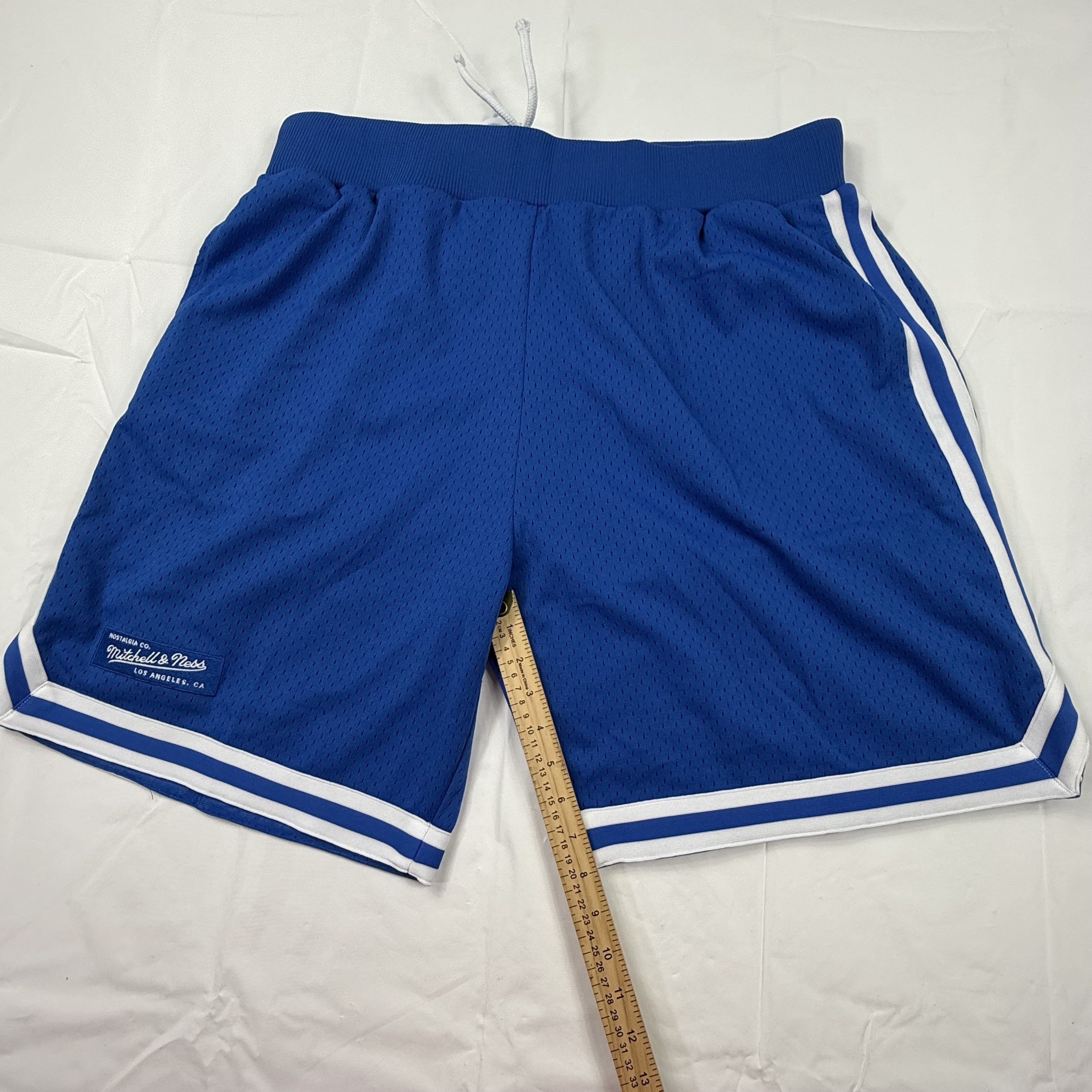 Mitchell & Ness Mitchell & Ness Mens Royal Blue Mesh Basketball Shorts 2XL Size US 44 / EU 60 - 7 Thumbnail