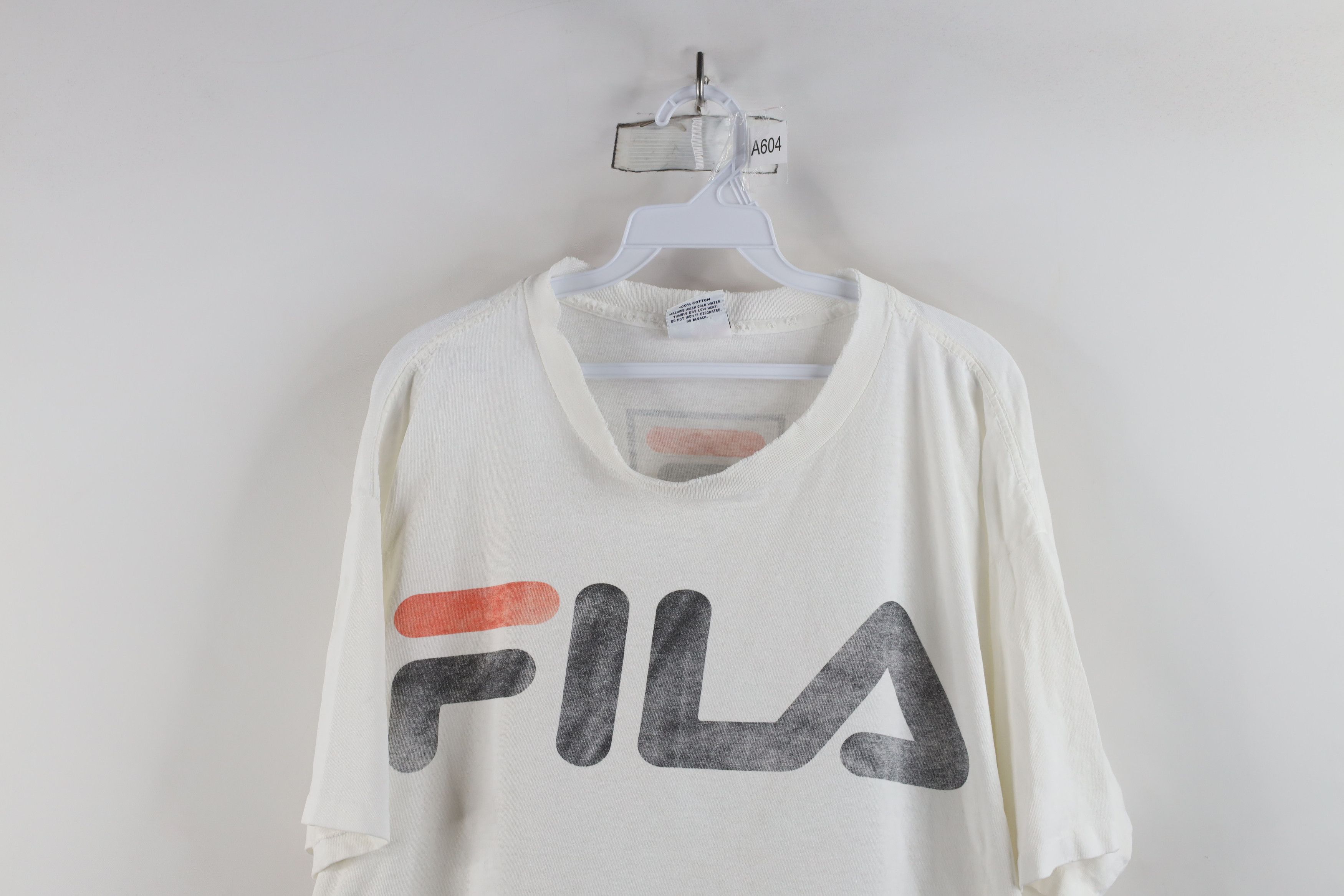 Fila × Vintage Vintage 90s Fila Spell Out Big Logo Short Sleeve T-Shirt USA Size US L / EU 52-54 / 3 - 2 Thumbnail