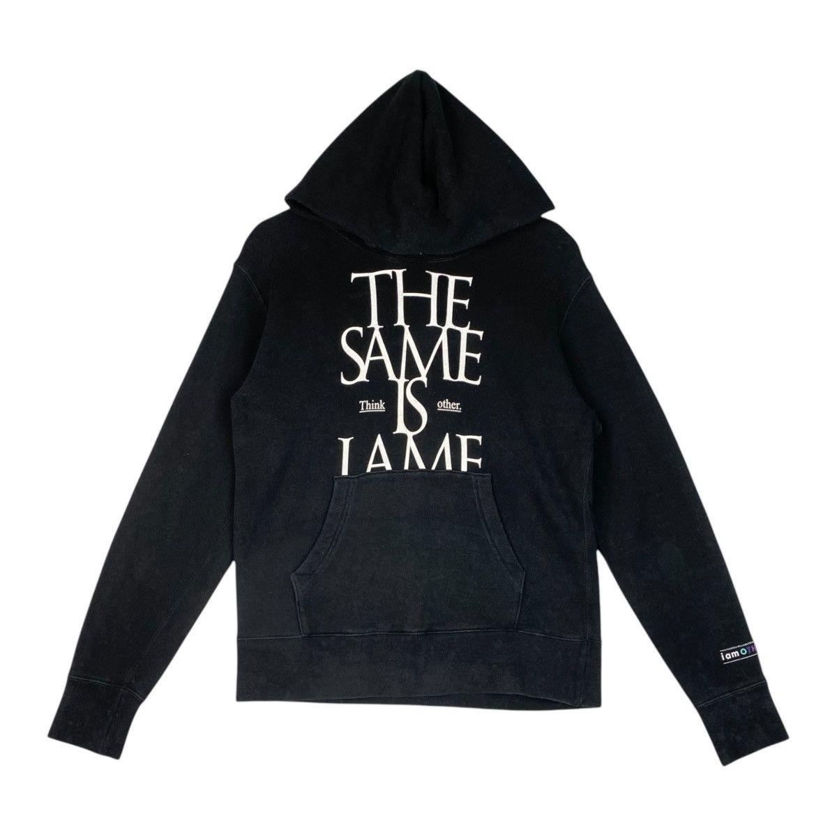Uniqlo × Vintage Vintage Uniqlo Hoodie Embroidered Sweatshirt Black Size US S / EU 44-46 / 1 - 1 Thumbnail