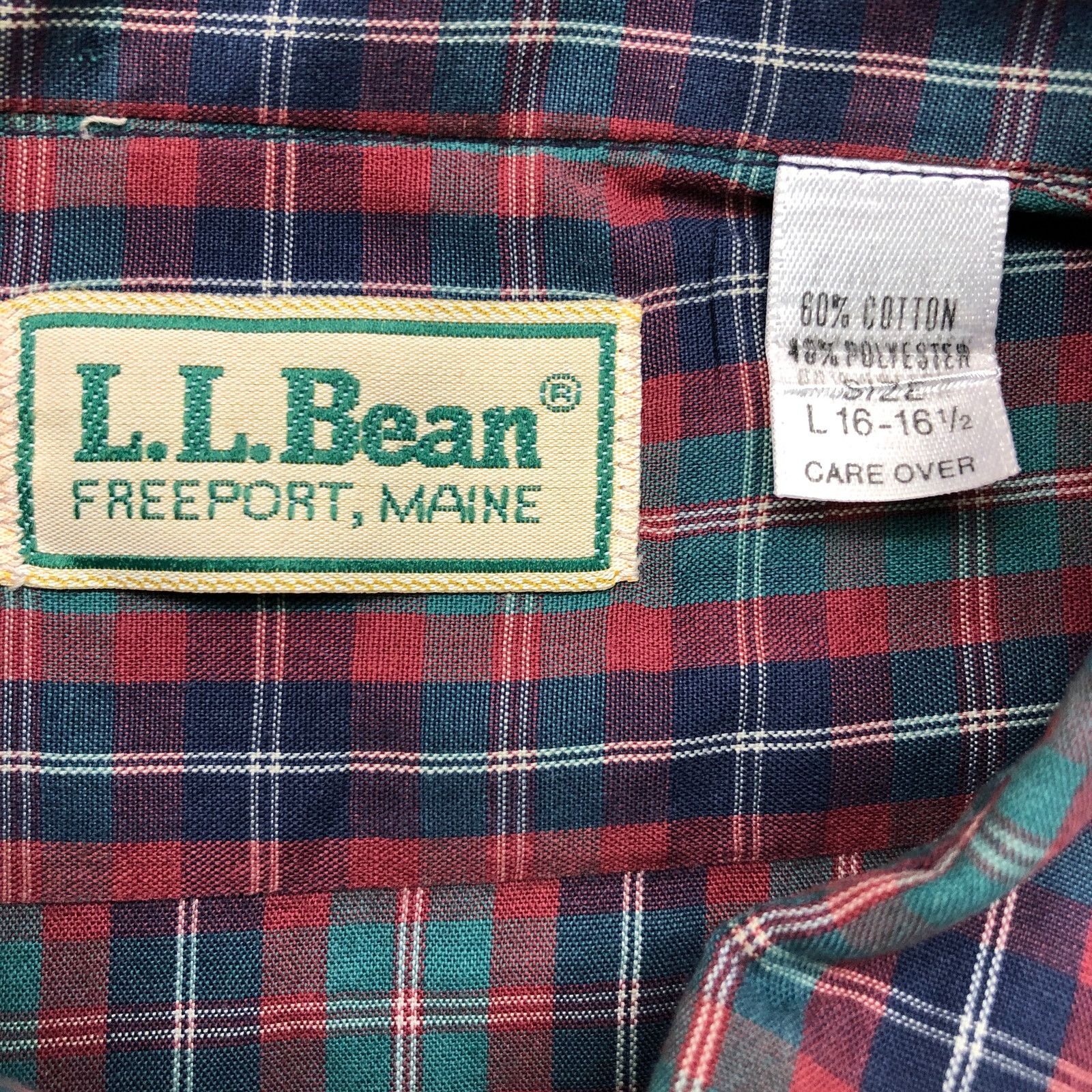 L.L. Bean Vintage 80s LL Bean Tartan Plaid Flannel Shirt Men L Red Size US L / EU 52-54 / 3 - 4 Thumbnail