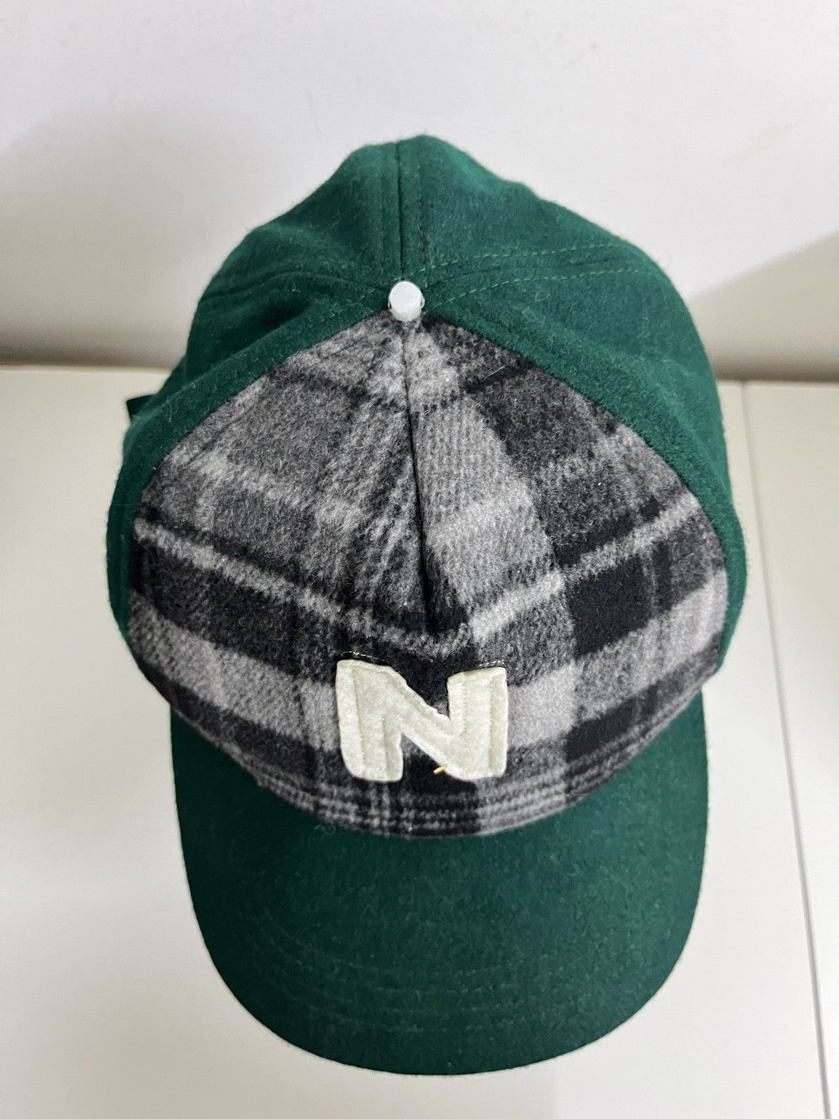 Issey Miyake Ne-Net By Issey Miyake N Logo Wool Plaid Cap Hat Size ONE SIZE - 4 Thumbnail