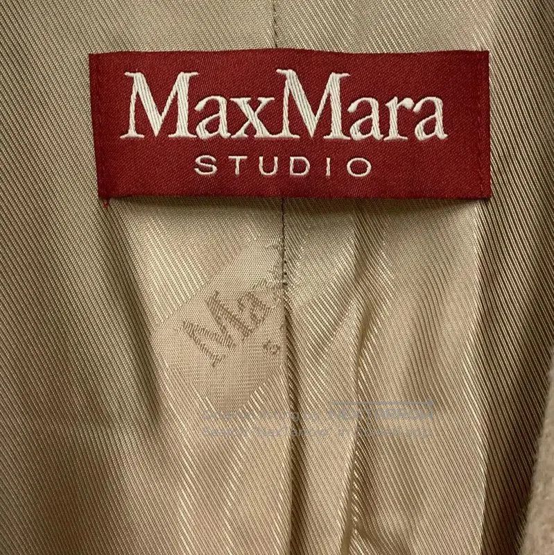 Max Mara MaxMara Khaki Women's Coat Size L . Size L / US 10 / IT 46 - 4 Thumbnail