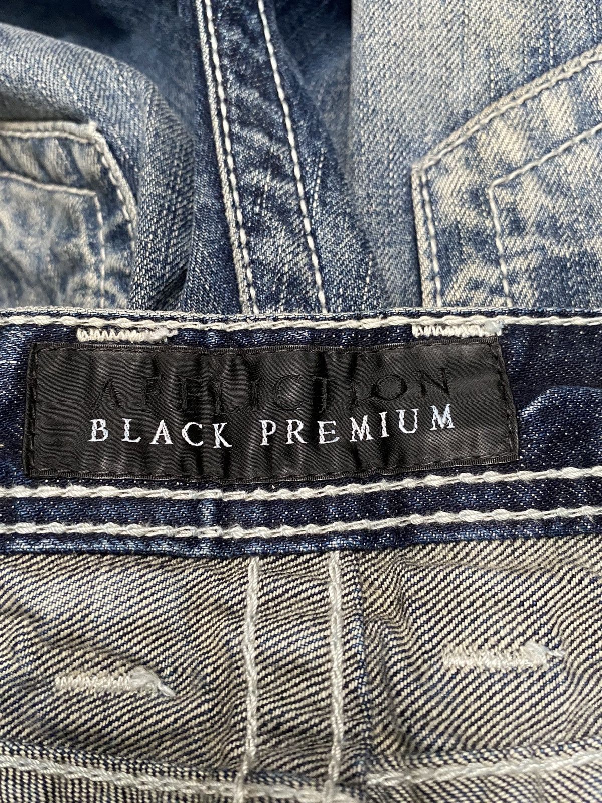 Affliction × If Six Was Nine Rare Vintage Afeliction Black Preminum Flared Jeans 2000s Size US 34 / EU 50 - 10 Thumbnail