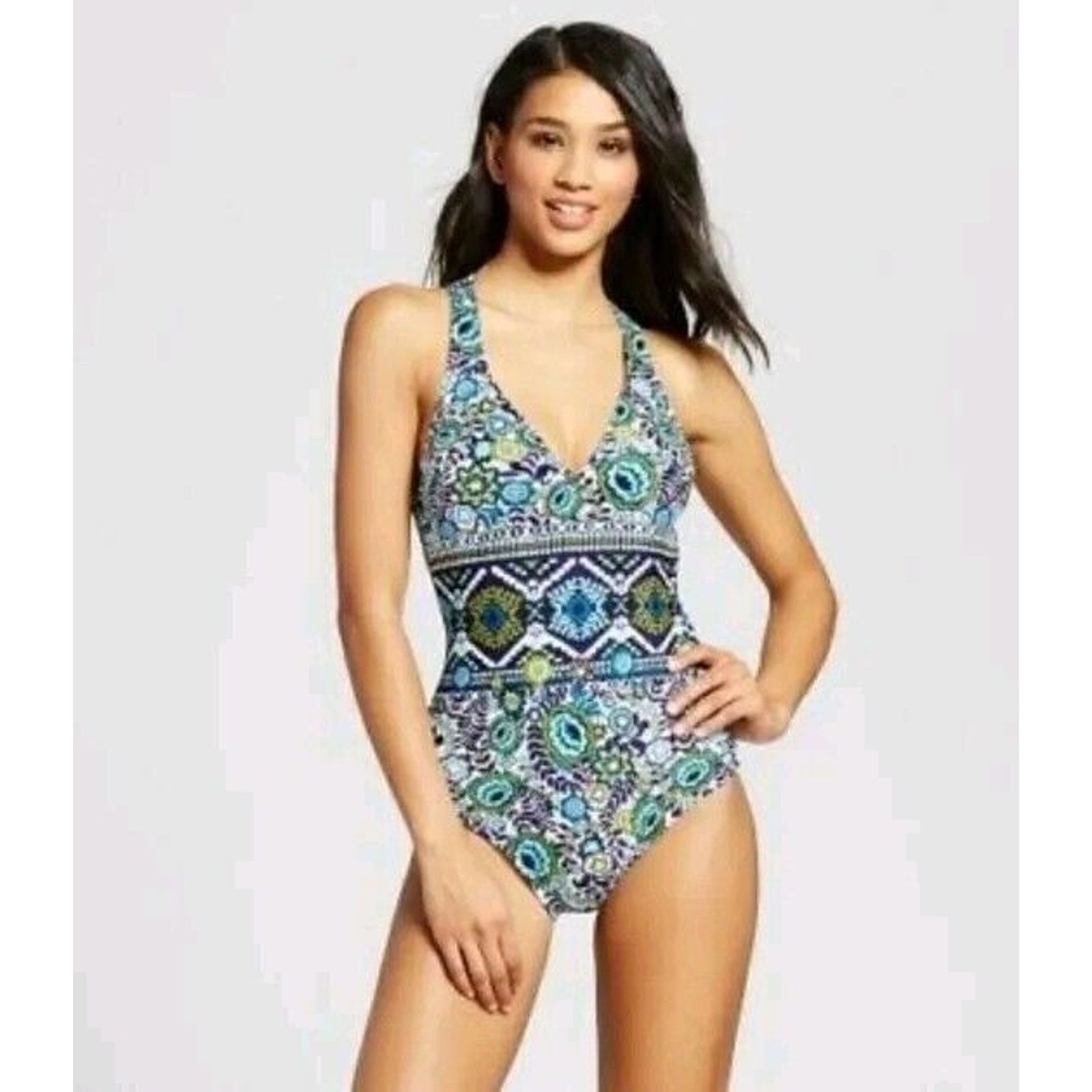 Mossimo Mossimo Bathing Swim Suit Size Small Swim Blue Green Size S / US 4 / IT 40 - 1 Thumbnail