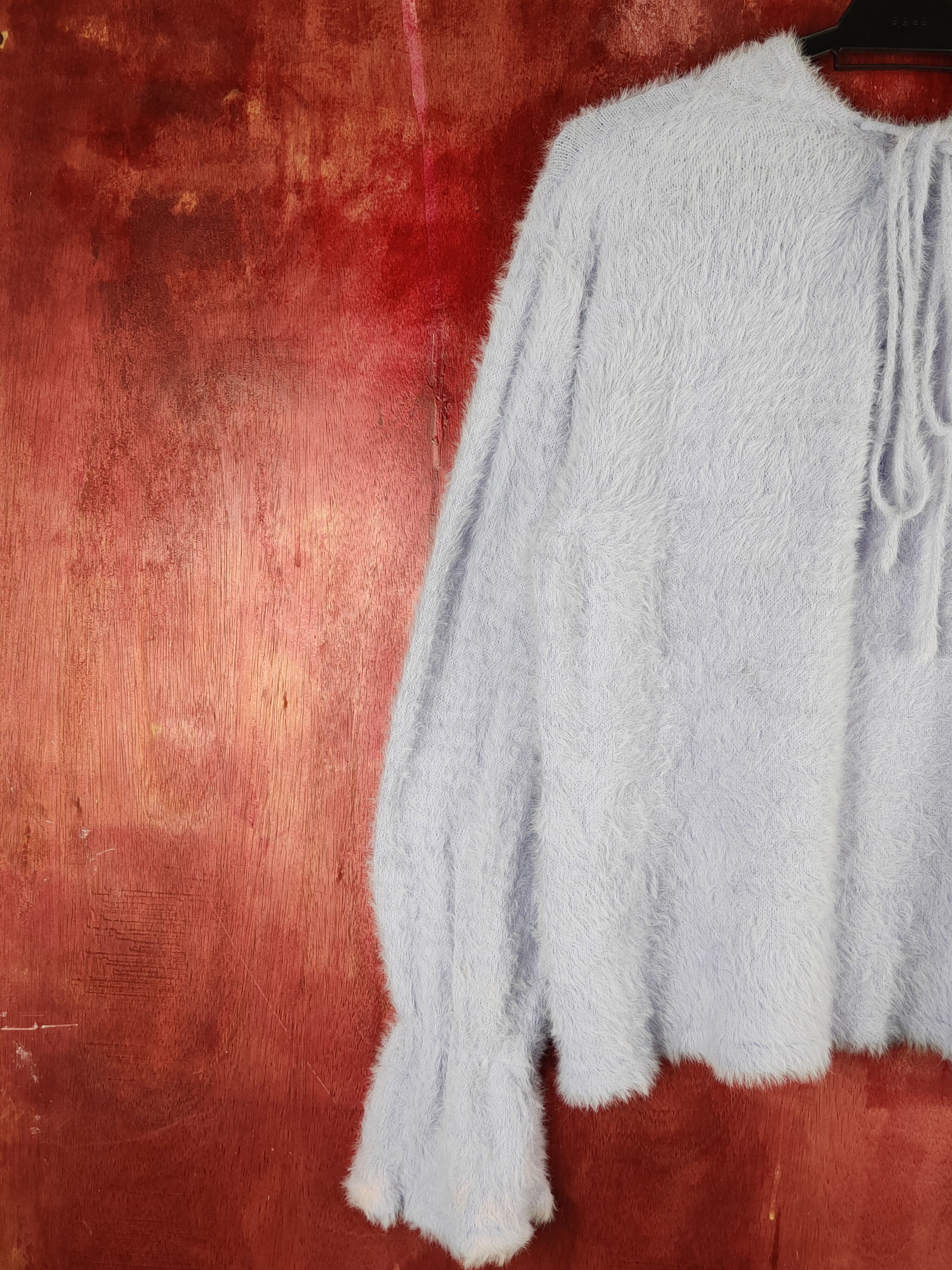 Aran Isles Knitwear × Japanese Brand Continuer de Nice Claup Purple Fur Mohair Knitwear #S1945 Size M / US 6-8 / IT 42-44 - 8 Thumbnail