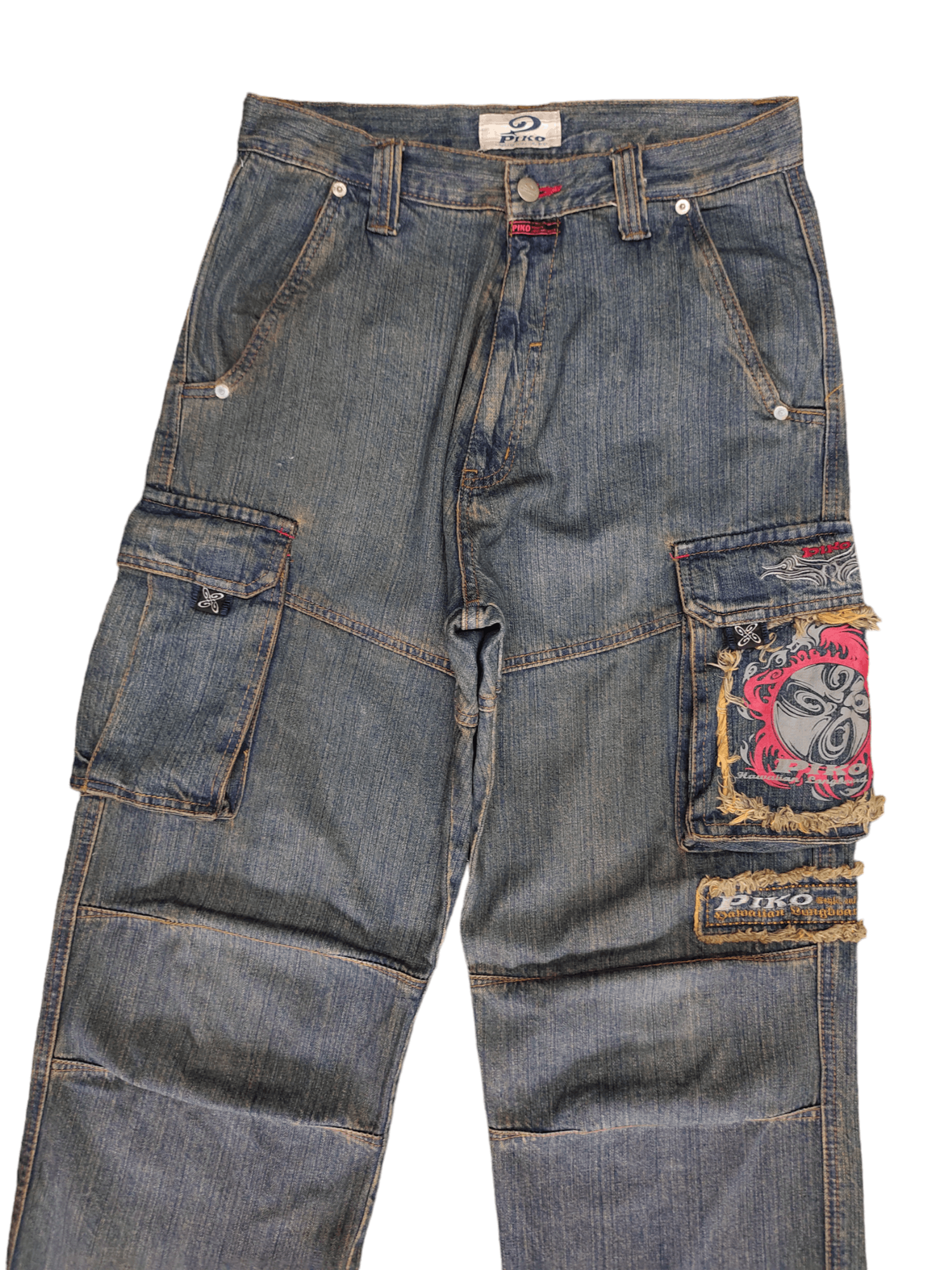 Vintage Piko Cargo Wide Leg Denim Y2k Jnco Baggy Jeans Size US 30 / EU 46 - 3 Thumbnail