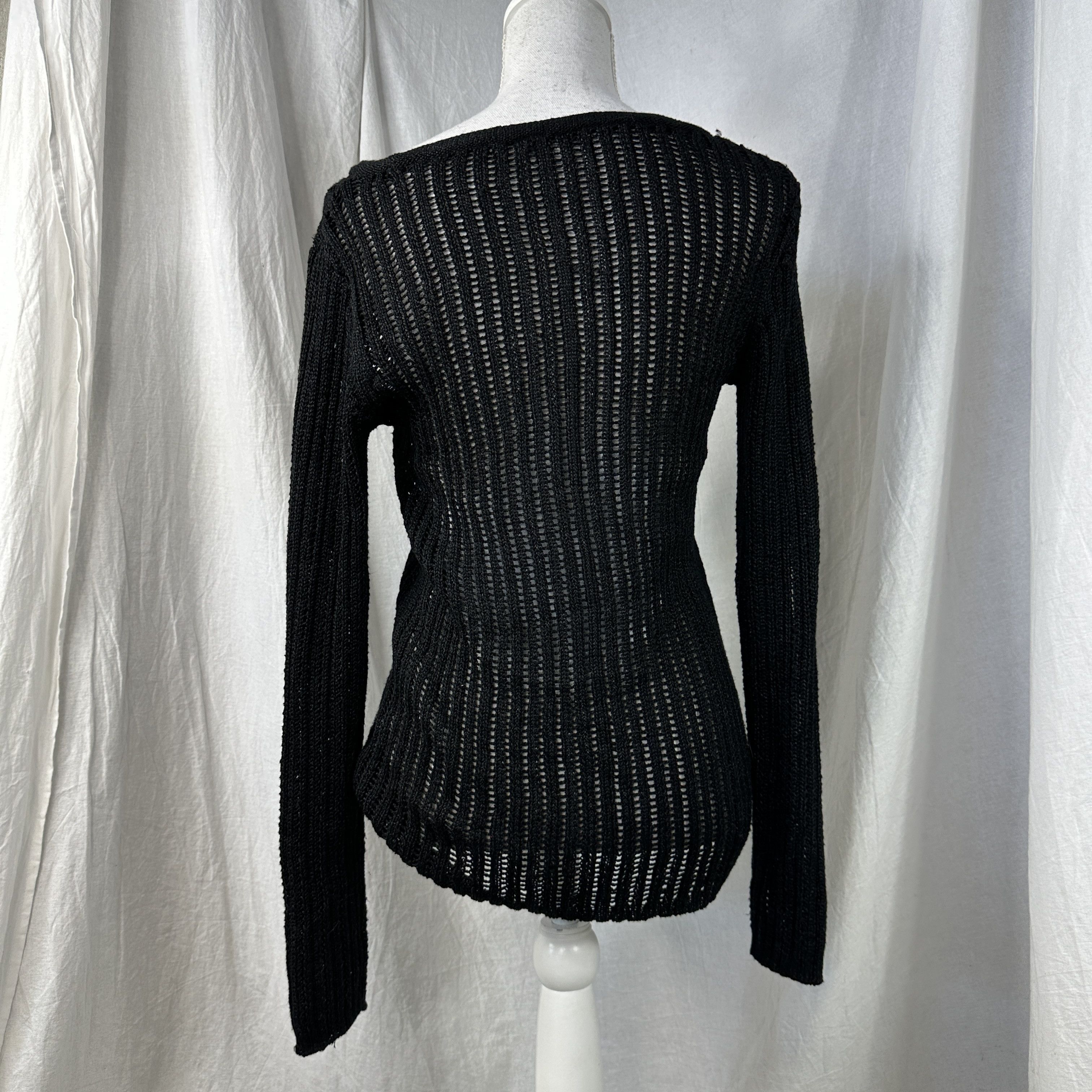 Vintage Vintage Avant Garde Opium Mesh Sweater 00s Size M / US 6-8 / IT 42-44 - 4 Thumbnail