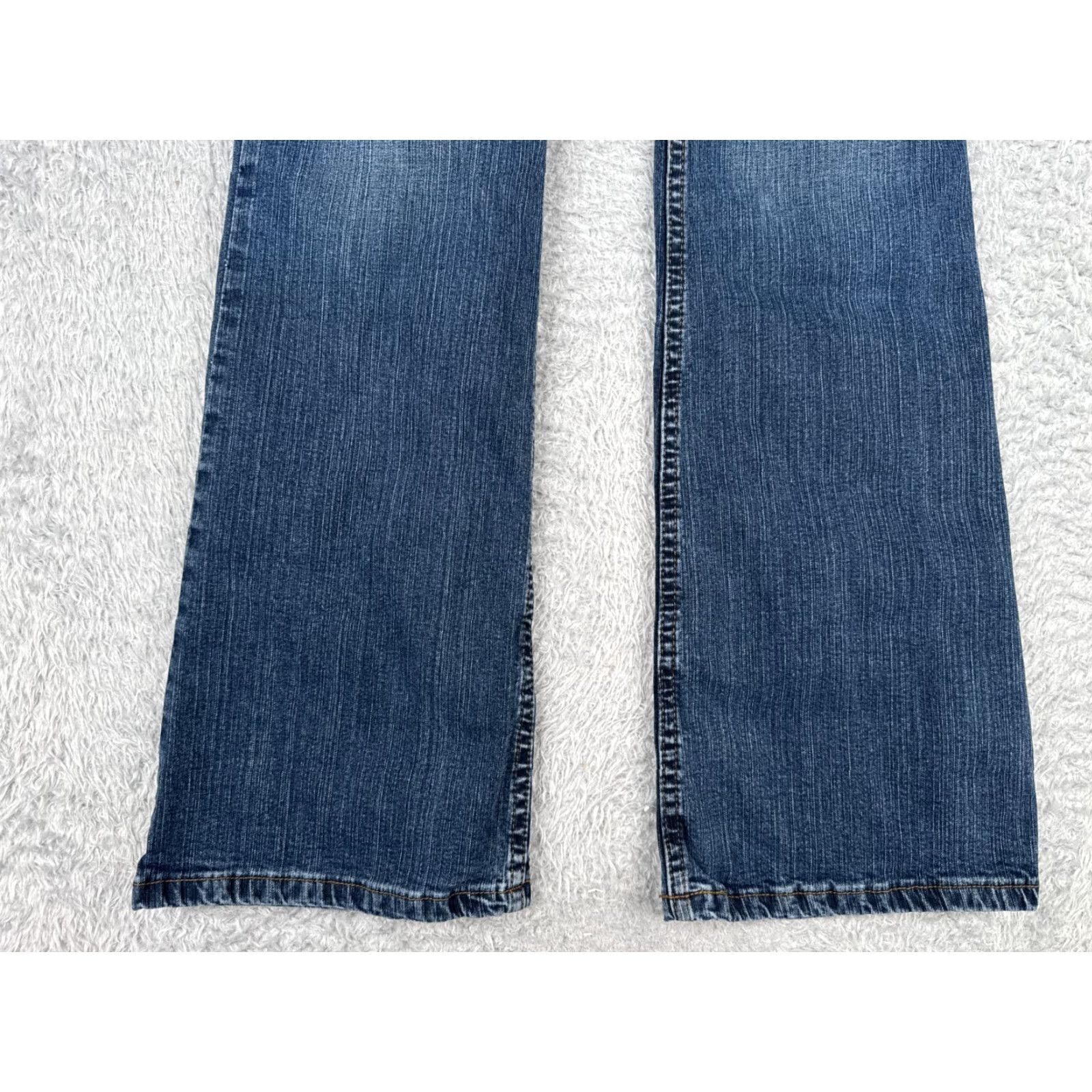 Denime VINTAGE SO Women Jeans Flared 5 Pocket Cotton Blend Mid Rise 27x32 Blue Denim Size 27" / US 4 / IT 40 - 2 Thumbnail