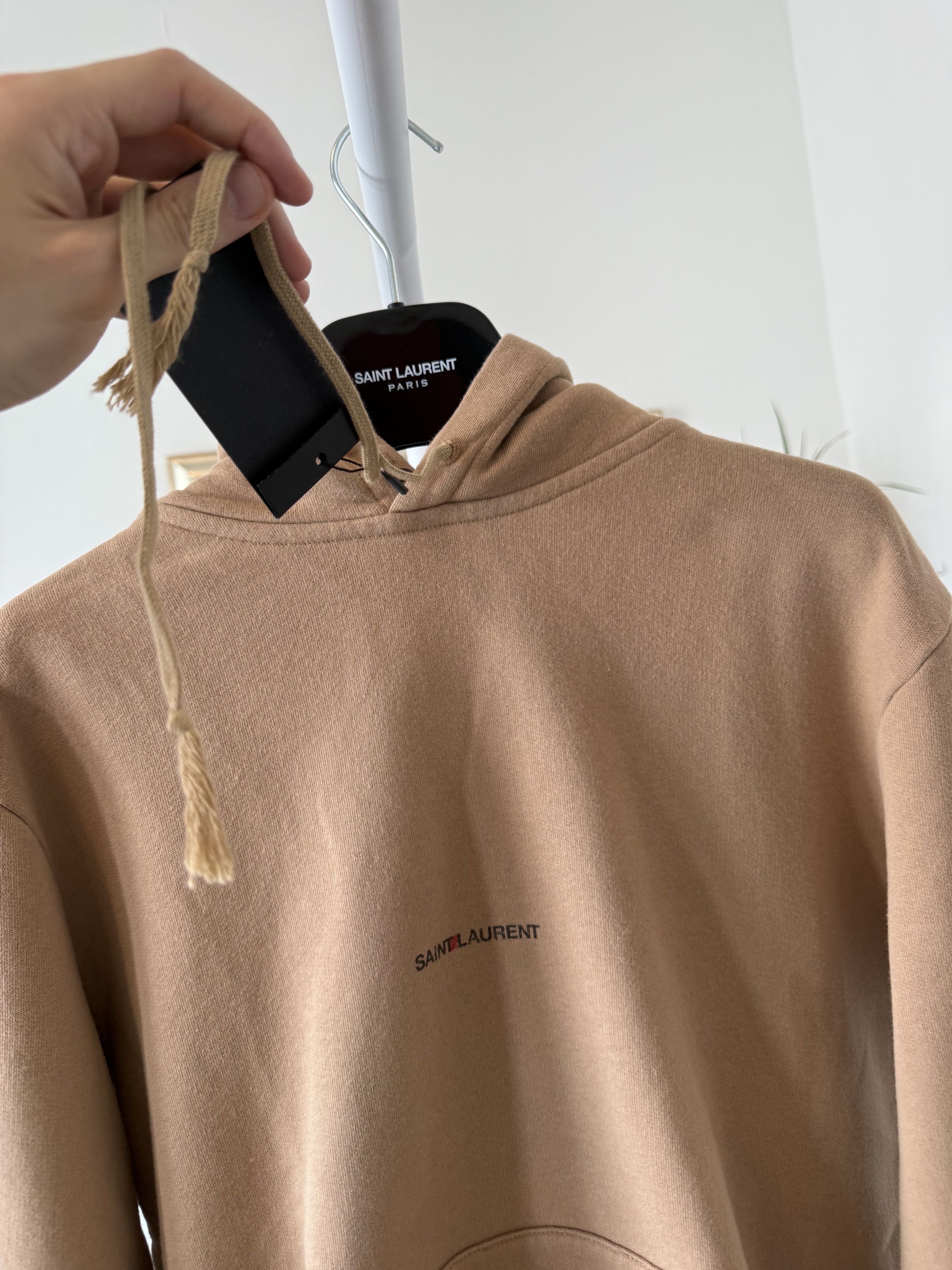 Saint Laurent Paris Saint Laurent Rive Gauche Hoodie Sand Size US XS / EU 42 / 0 - 7 Thumbnail