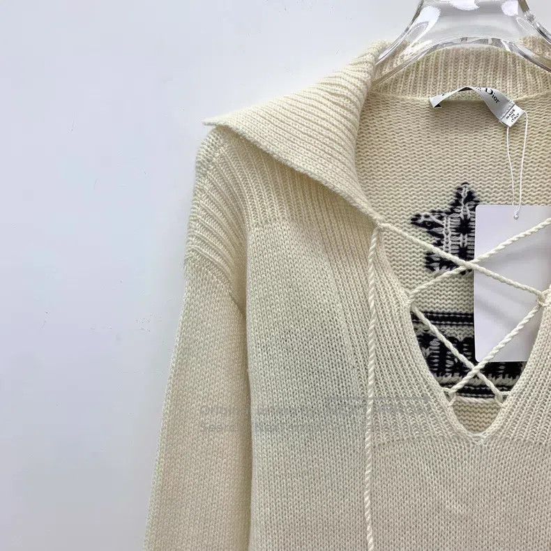 Dior Dior 22 beige five-pointed star letter inlaid cashmere lac Size XS / US 0-2 / IT 36-38 - 3 Thumbnail
