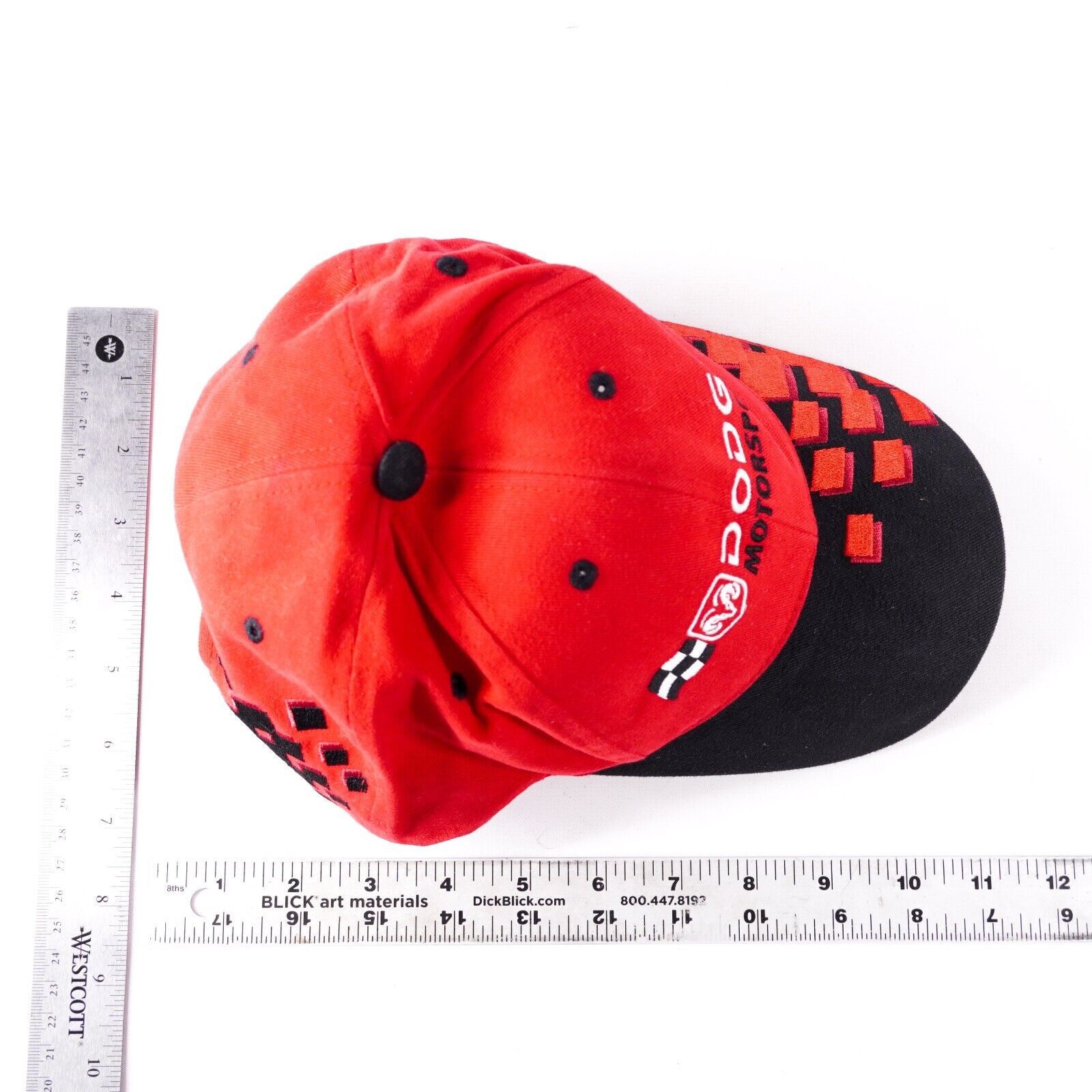 Other Dodge Motorsports Checkered Flag Baseball Hat Visor Cap Red Size ONE SIZE - 10 Thumbnail