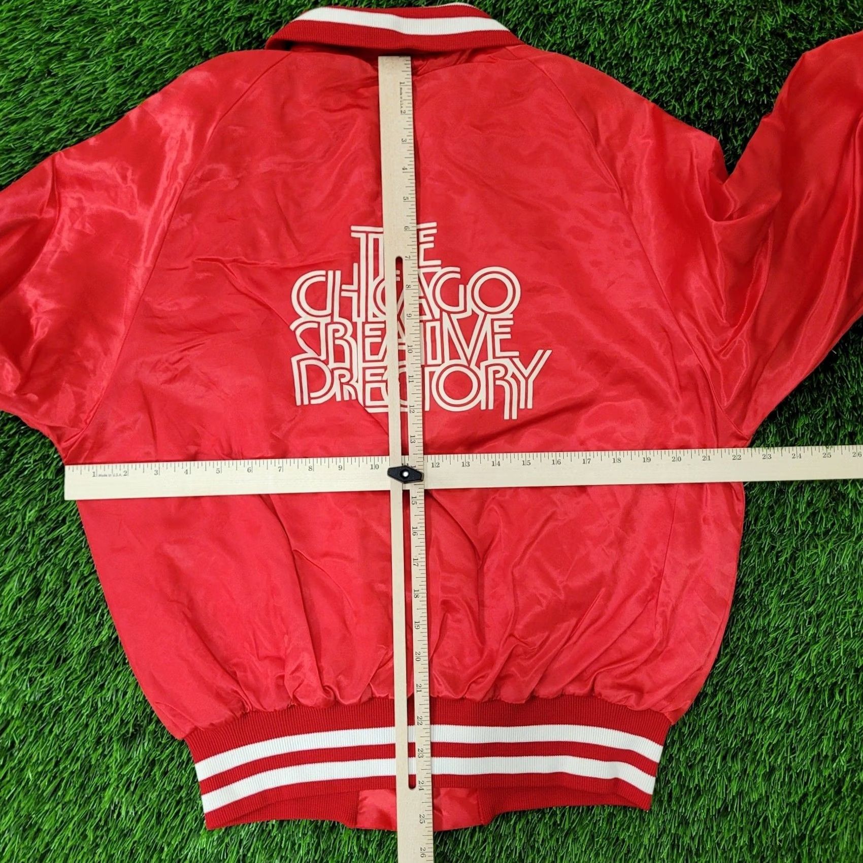 Vintage VINTAGE 80s Chicago Directory Club Bomber Jacket Red Adult Medium Size US M / EU 48-50 / 2 - 4 Thumbnail