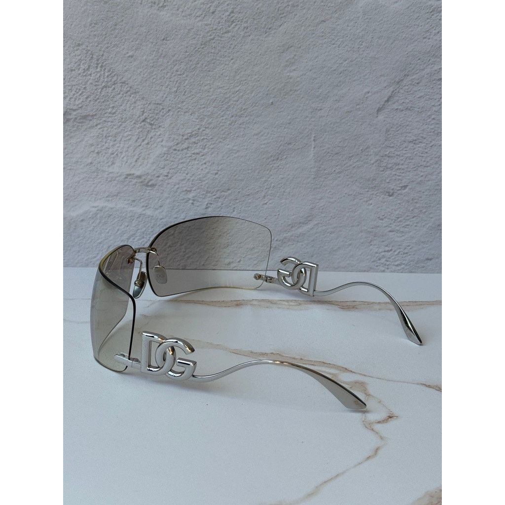 Dolce & Gabbana NEW Dolce Gabbana DG2319 Champagne Mirror Shield Sunglasses Size ONE SIZE - 5 Thumbnail
