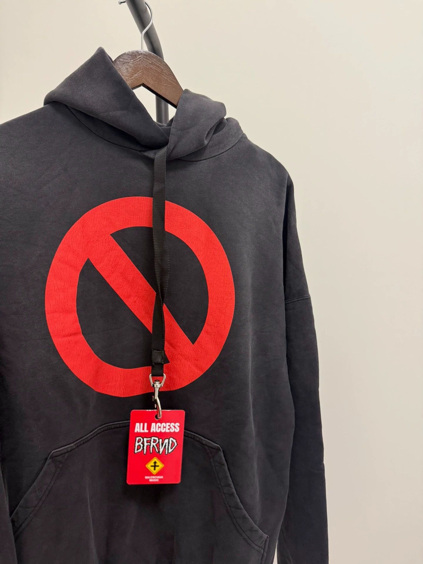 Balenciaga Balenciaga x BFRND 24ss Forbidden Distressed OS Hoodie Size US S / EU 44-46 / 1 - 3 Thumbnail