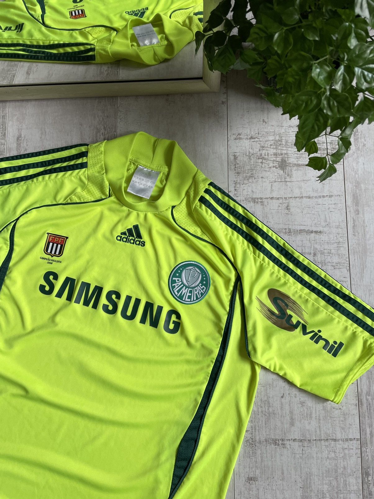 Adidas × Vintage Vintage Adidas Palmeiras 2008 Away Kit Football Shirt Rare Size US M / EU 48-50 / 2 - 3 Thumbnail