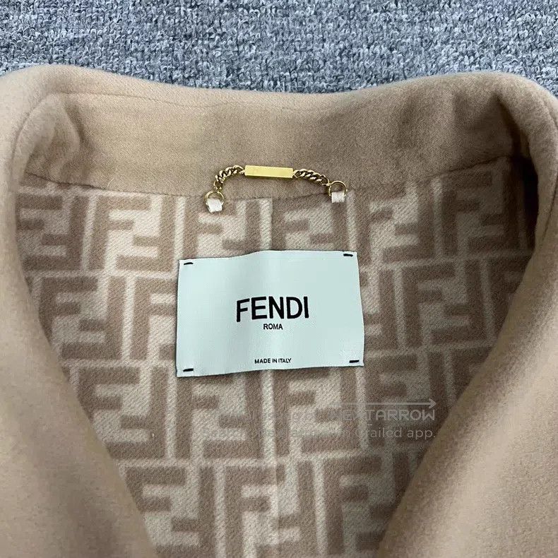 Fendi Fendi SS23 Full Monogram Fringe Detail Wide Collar Mid-Len Size XS / US 0-2 / IT 36-38 - 9 Thumbnail