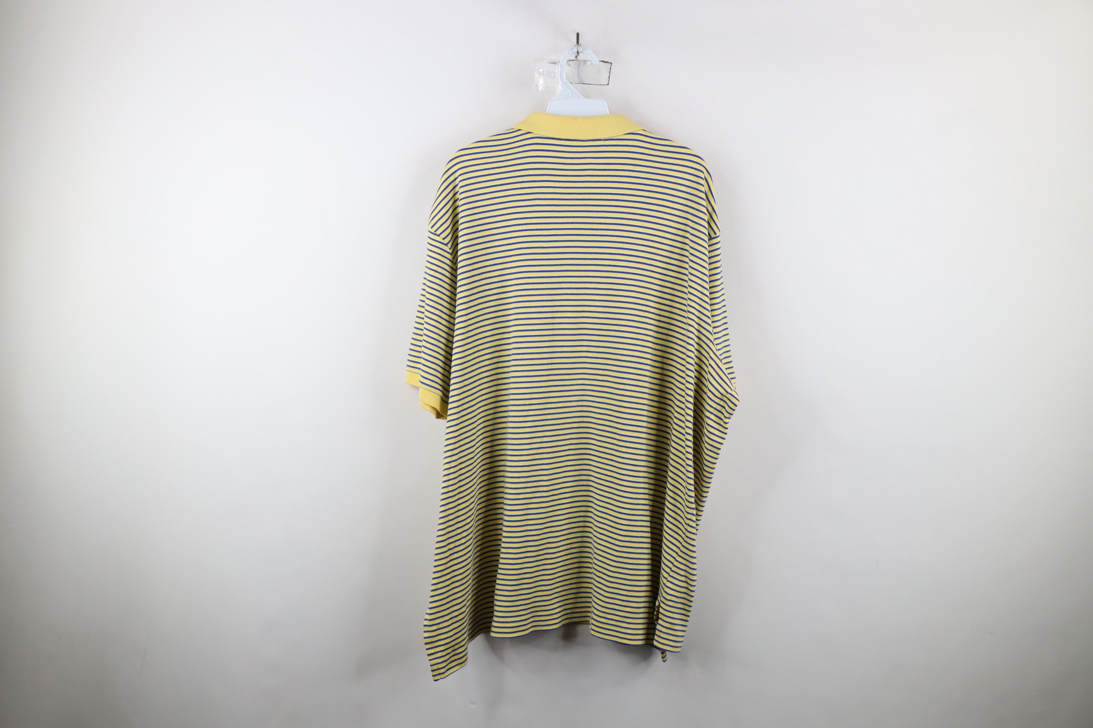 Ralph Lauren × Vintage Vintage 90s Ralph Lauren Soft Cotton Touch Polo Shirt Yellow Size US XXL / EU 58 / 5 - 10 Thumbnail