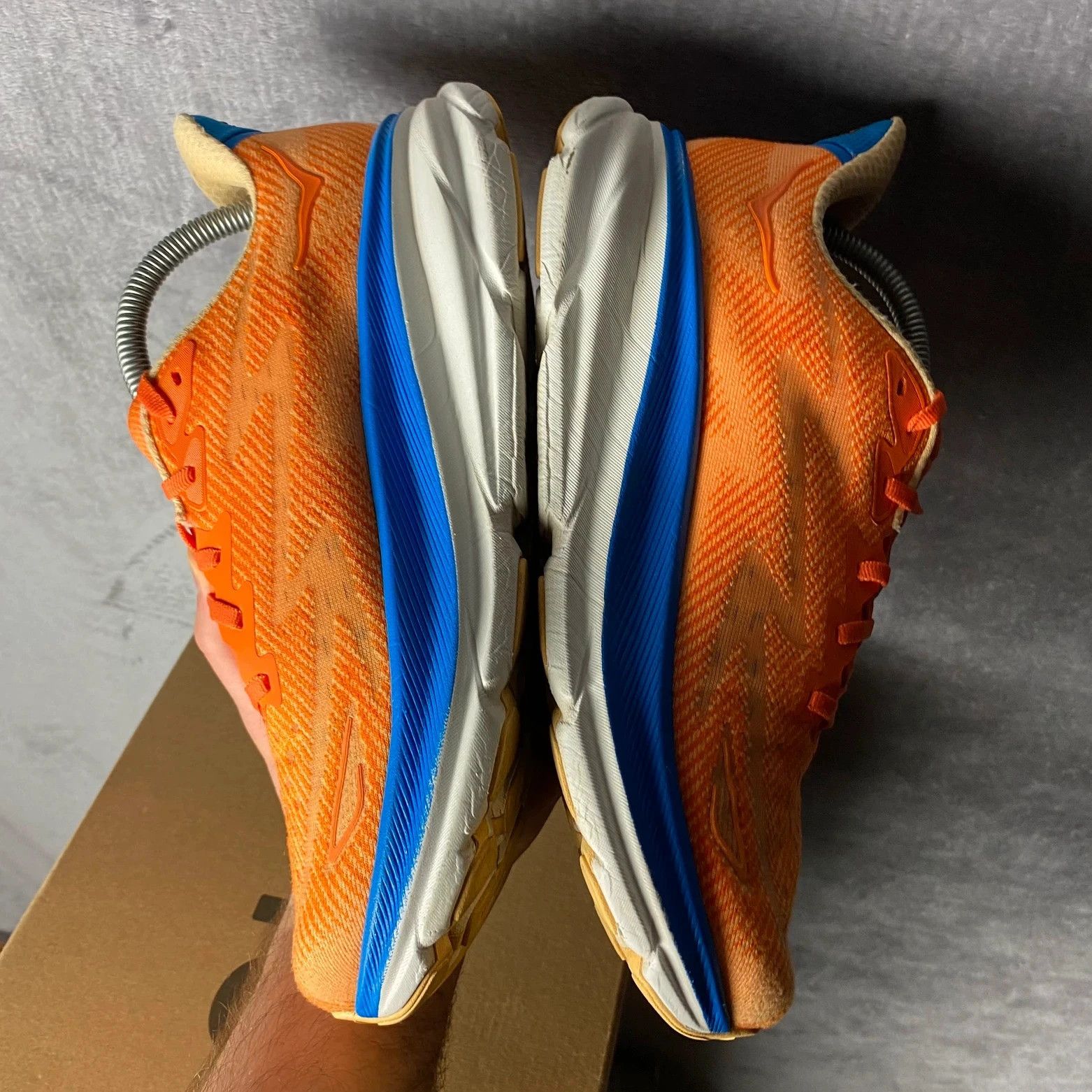 Hoka Hoka One One Clifton 9 orange running shoes Size US 9 / EU 42 - 9 Thumbnail