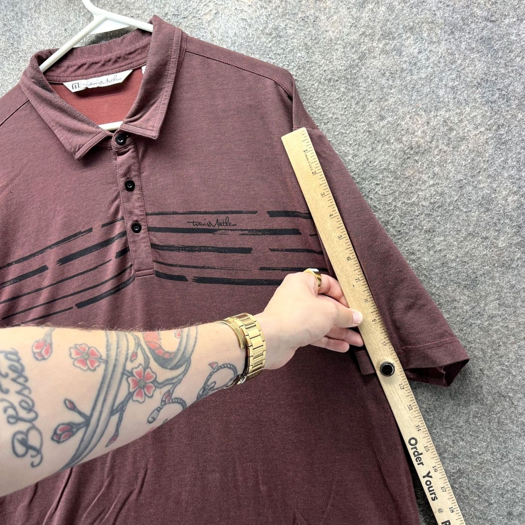 TravisMathew Travis Mathew Polo Shirt Mens XL Red Stripe Pelican Hill Golf Stretch Top Casual Size US XL / EU 56 / 4 - 7 Thumbnail