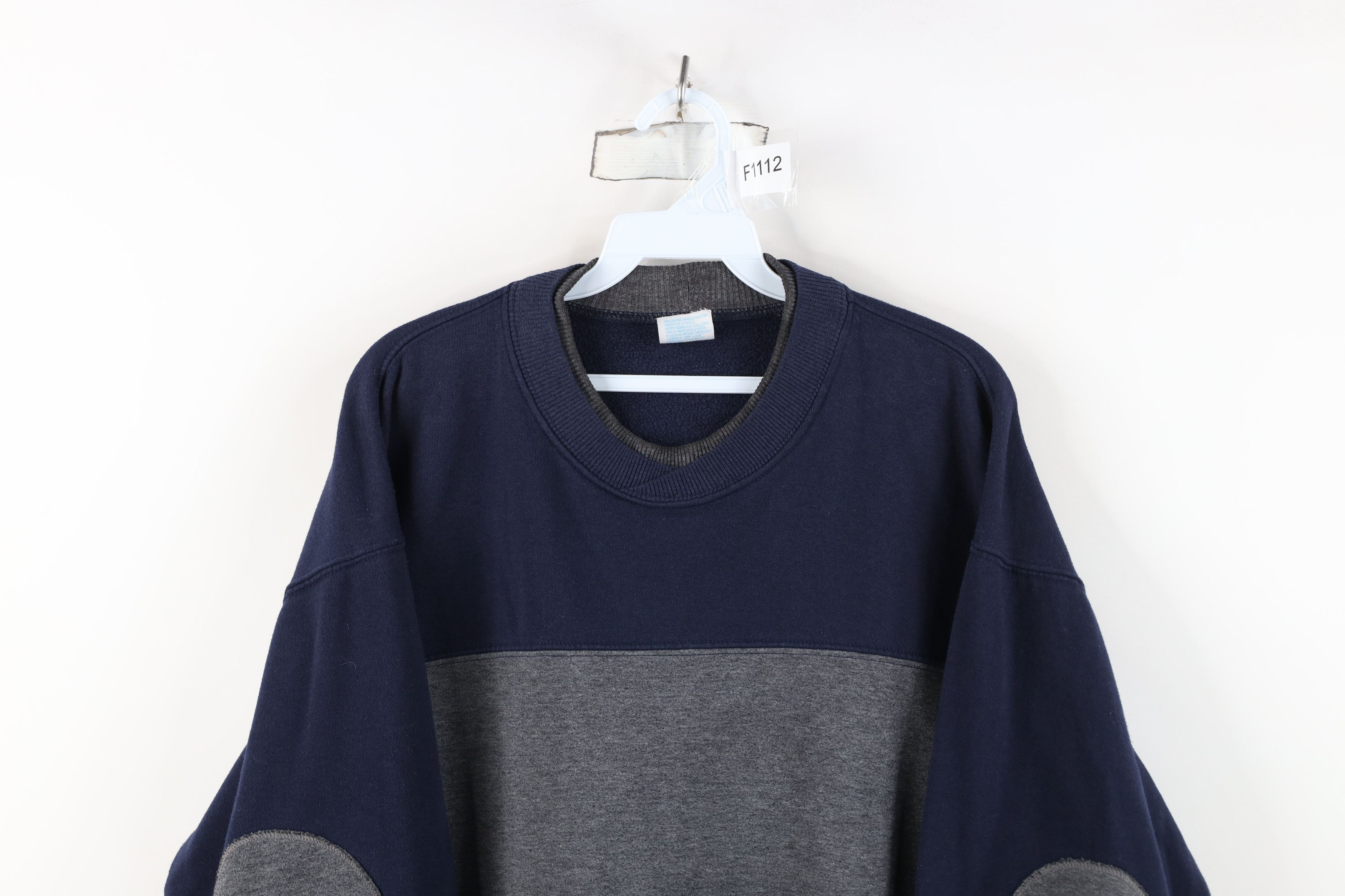 Vintage Vintage 90s Streetwear Block Elbow Patch Cut Off Sweatshirt Size US M / EU 48-50 / 2 - 2 Thumbnail
