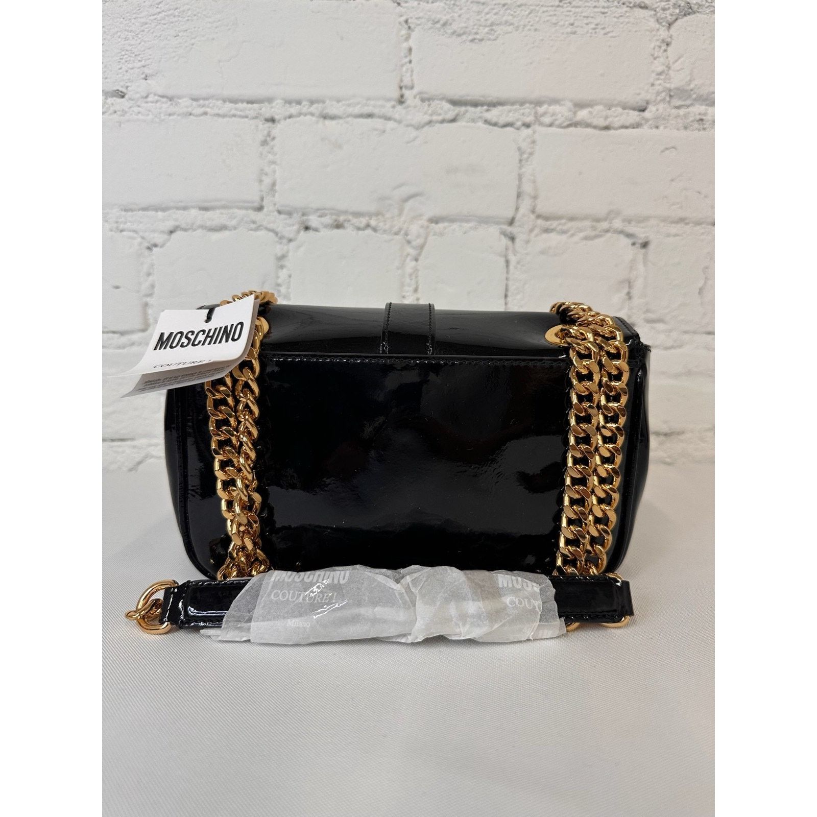 Moschino AW22 MOSCHINO Couture Jeremy Scott Logo Leather Shoulder Bag Size ONE SIZE - 10 Thumbnail