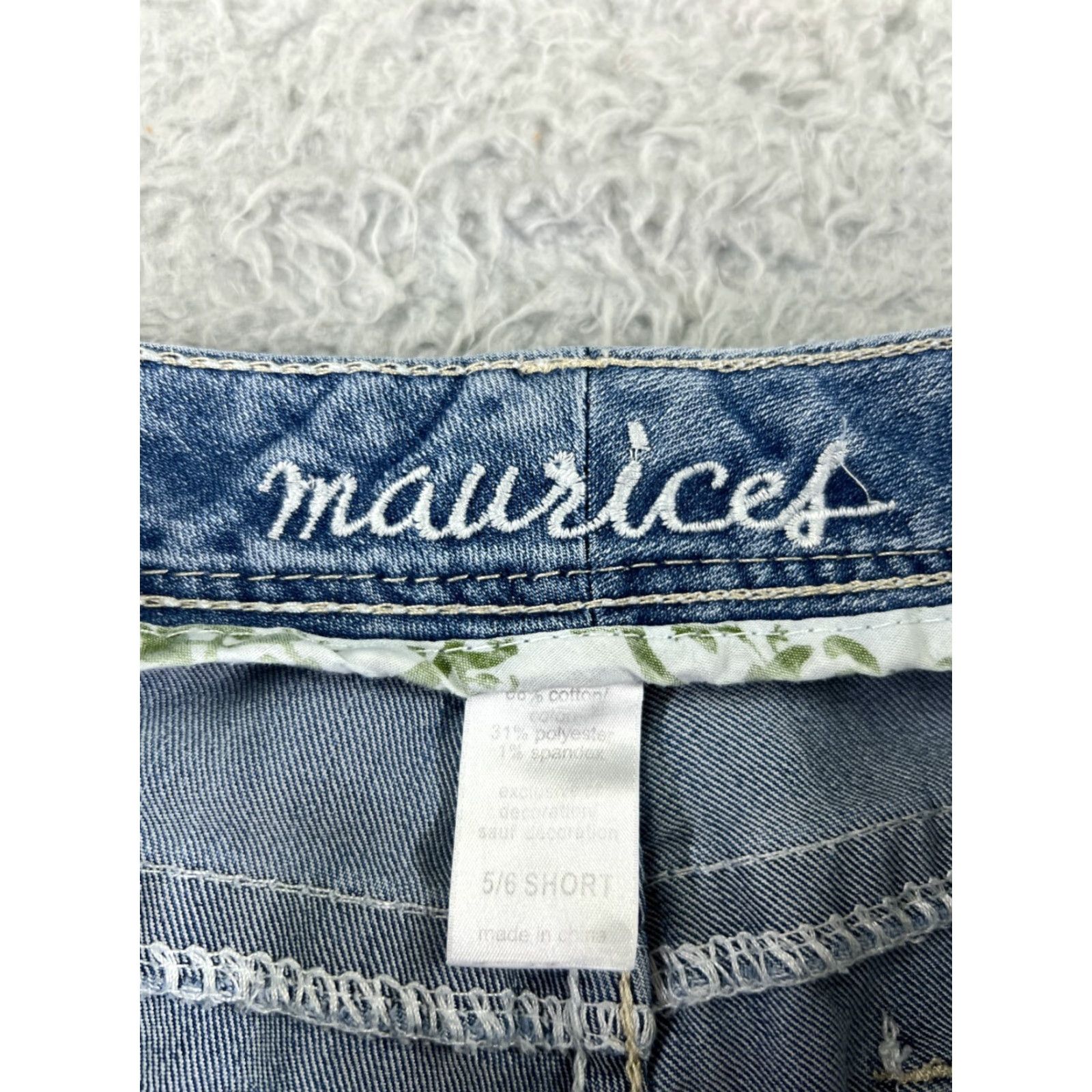 Vintage Maurices Jeans Womens 5 Blue Denim Low Rise Bootcut 27x28 Regular Stretch Size 27" / US 4 / IT 40 - 6 Thumbnail