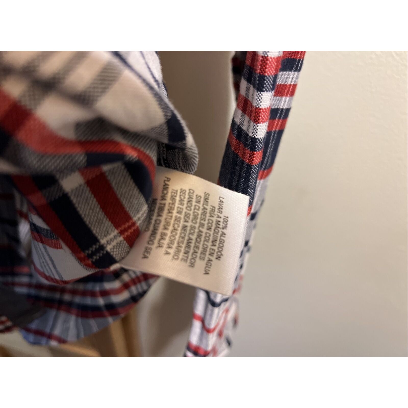 Club Room Club Room Mens M White Red Check LS Button Down Cotton Shirt Size US M / EU 48-50 / 2 - 10 Thumbnail
