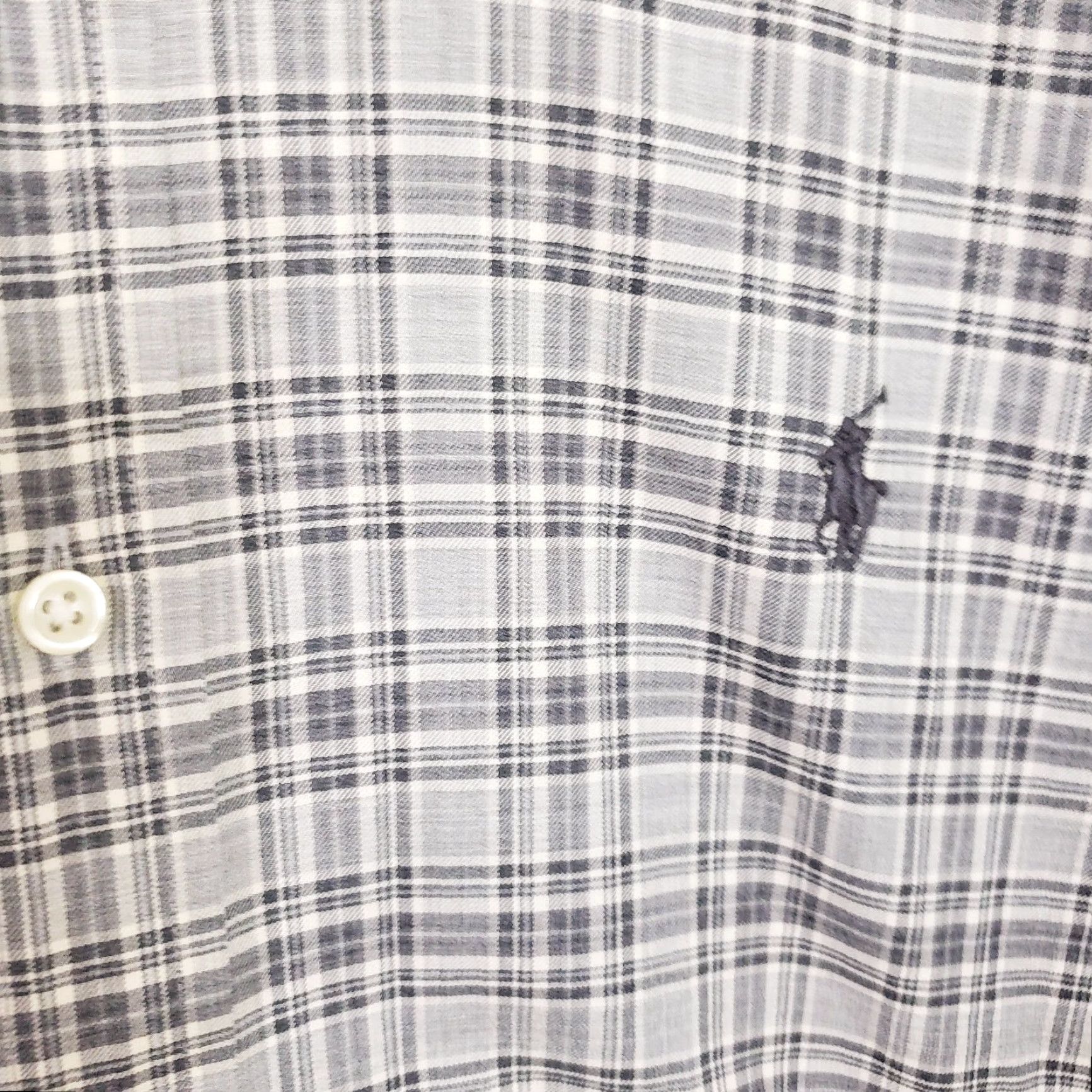 Ralph Lauren Ralph Lauren Shirt Mens Large Gray Plaid Button-Down Slim Fit Casual Pony Logo Size US L / EU 52-54 / 3 - 5 Thumbnail