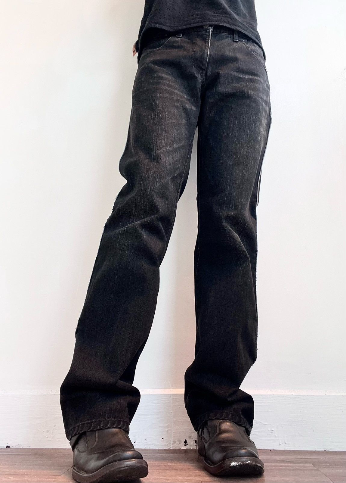 Tornado Mart 2000s Tornado Mart Avant-Garde Flared Jeans Size US 32 / EU 48 - 4 Thumbnail