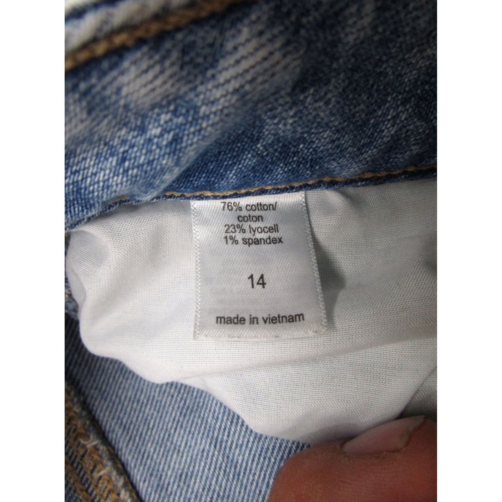 Vintage Maurices Women's Cargo Mid Rise Original Relaxed Boyfriend Shorts SZ 14 Blue Denim 5-Pocket Casual Summer Spring Shirt? Size 36" / US 14 / IT 50 - 3 Thumbnail
