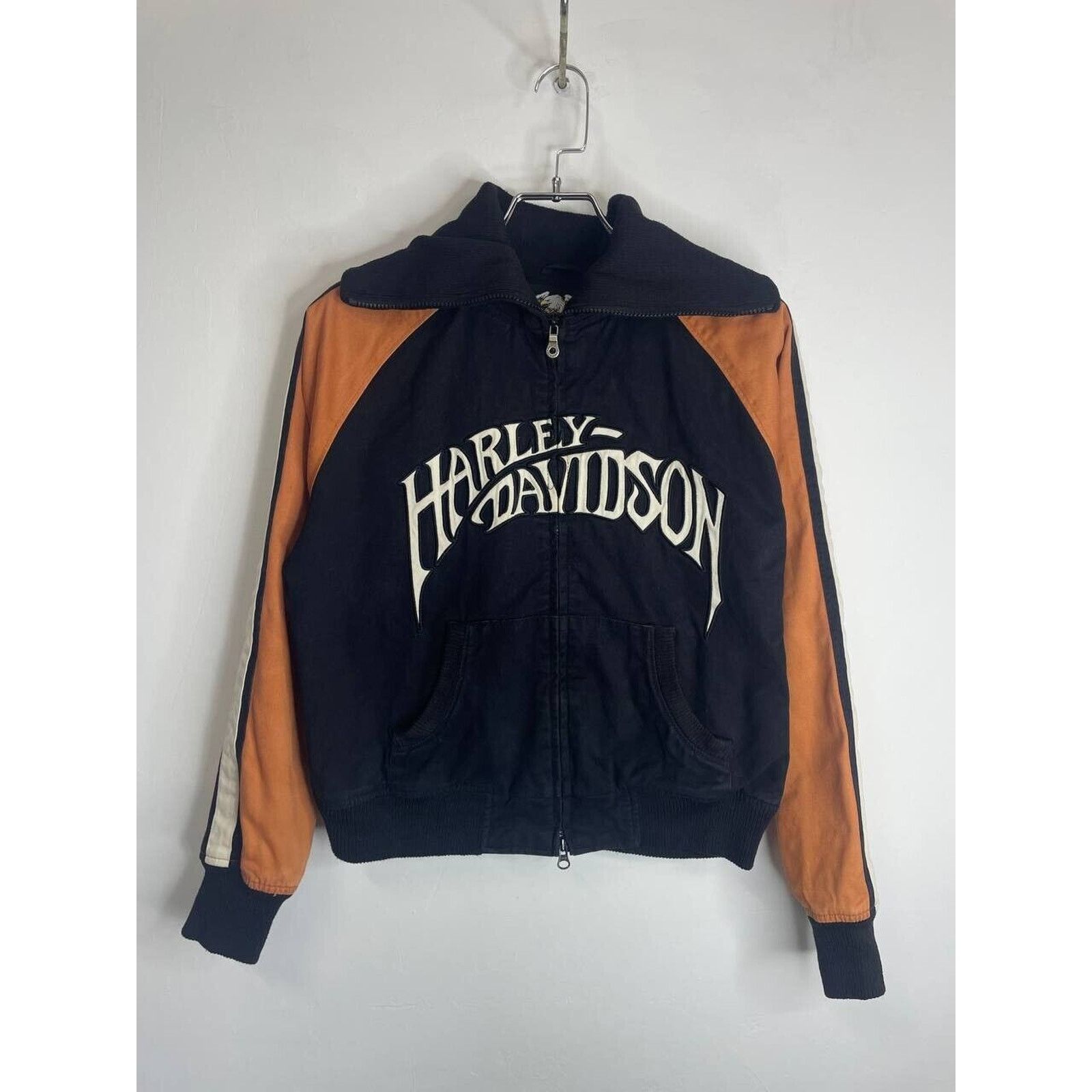 Harley Davidson × Vintage Vintage Harley-Davidson Black & Orange Zip-Up Jacket Large Size US S / EU 44-46 / 1 - 1 Thumbnail