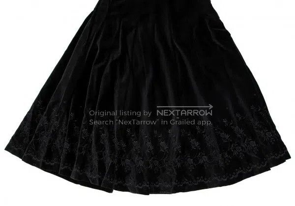 Comme des Garcons Comme des Garcons size M Black Retro Embroidered Floral De Size 23" - 7 Thumbnail