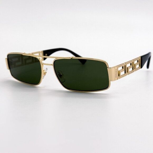Versace NEW VERSACE SUNGLASSES VE2257 1002/71 GOLD/GREEN UNISEX EYEW Size ONE SIZE - 2 Thumbnail