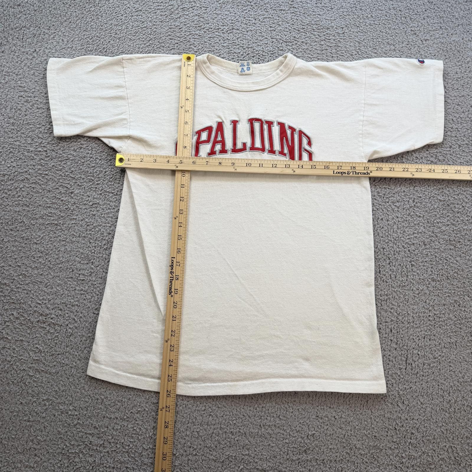 Champion Vintage 90s Champion Spalding T Shirt Made USA Embroidered L Size US L / EU 52-54 / 3 - 3 Thumbnail