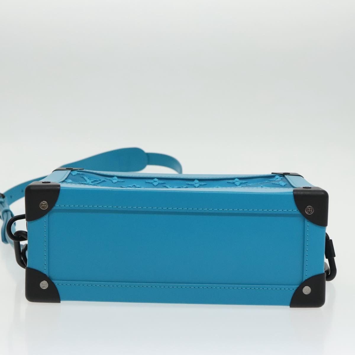 Louis Vuitton LOUIS VUITTON Monogram Mesh Soft Trunk Bag Light Blue M45074 Size ONE SIZE - 5 Thumbnail