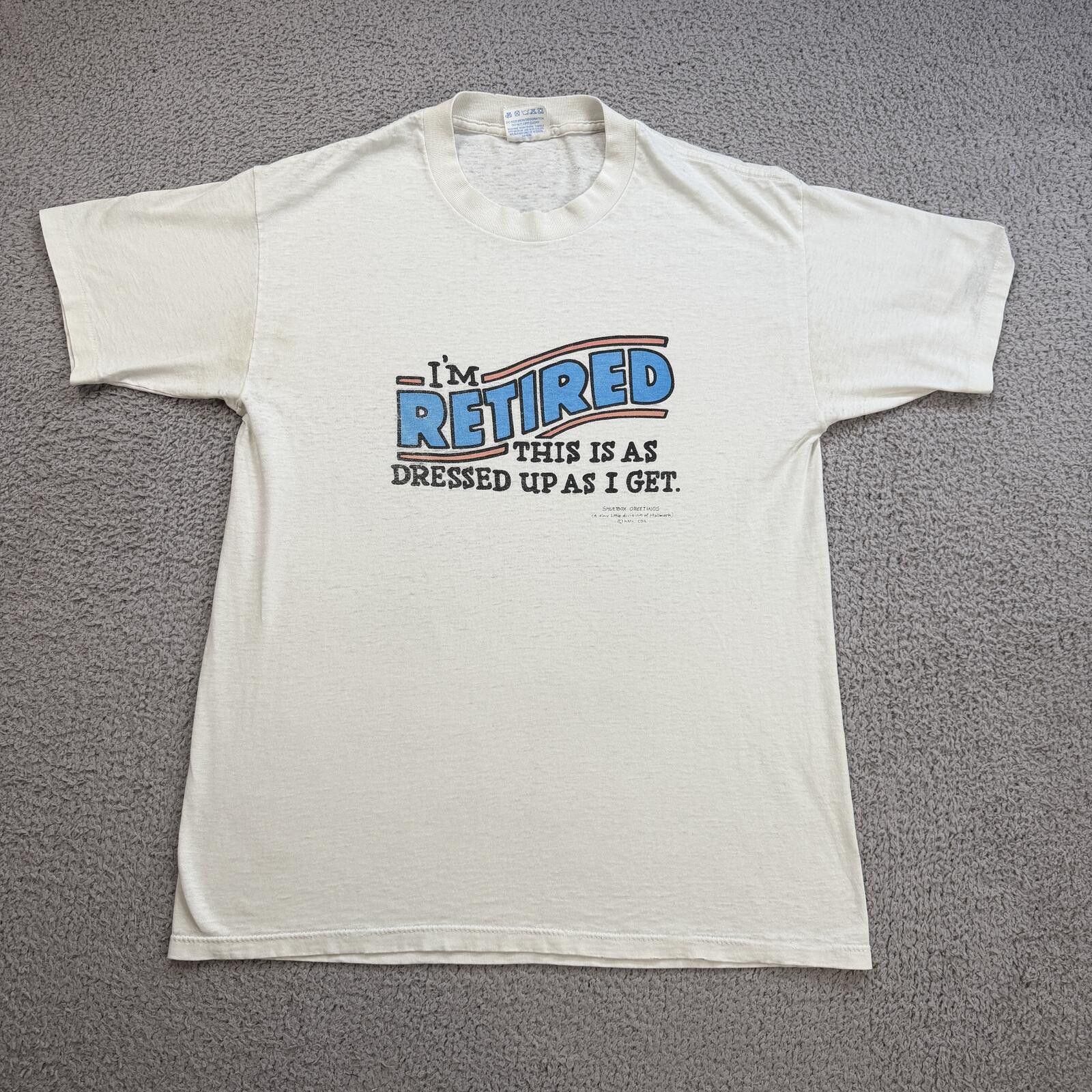 Other Vintage 90s Shoebox Greetings Im Retired Funny T Shirt Humor Size US L / EU 52-54 / 3 - 1 Thumbnail