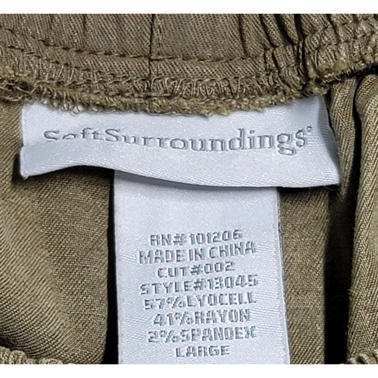 Other Soft Surroundings Dark Beige Pleated Front Pull On Pants L Size 34" / US 12 / IT 48 - 4 Thumbnail