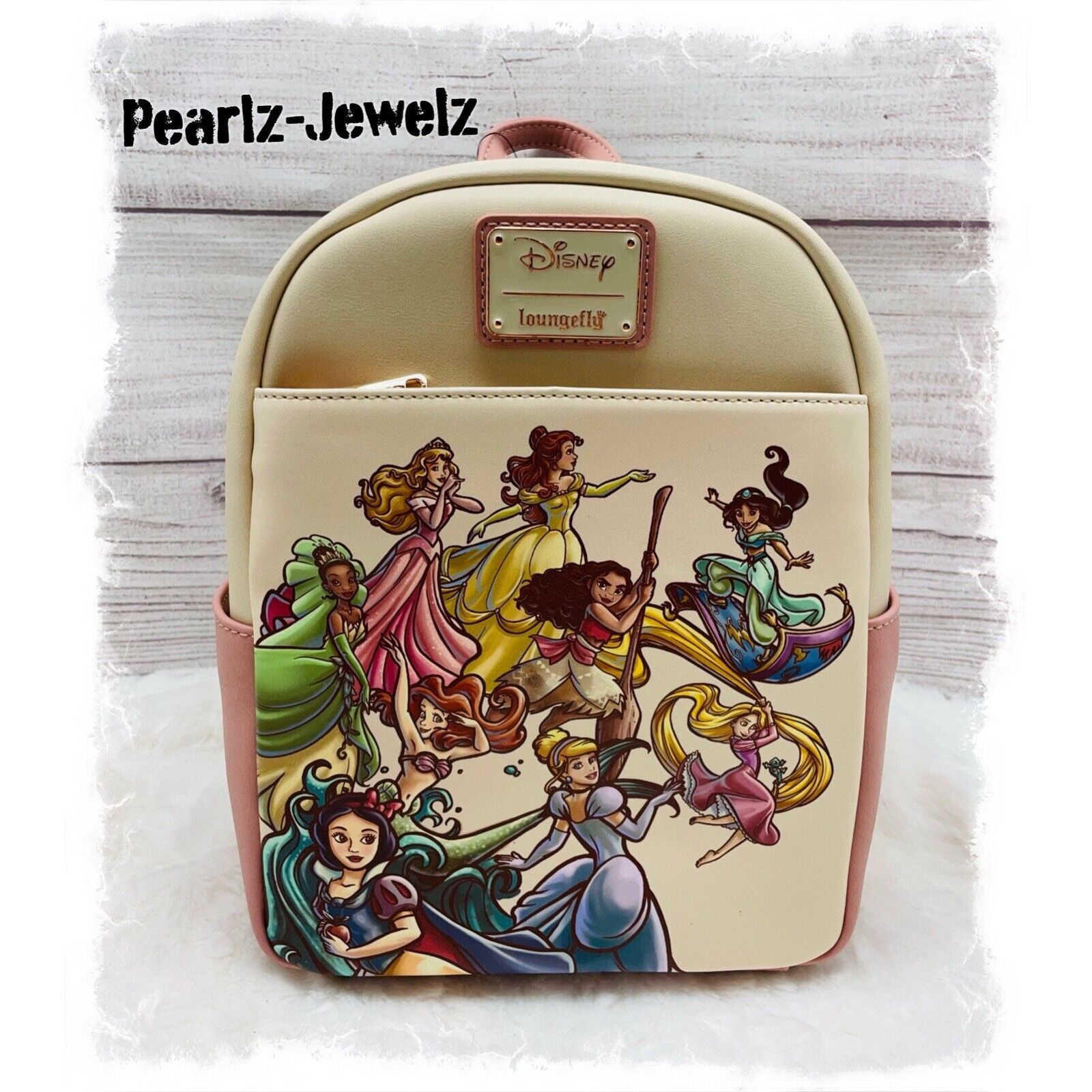 image of Disney Loungefly Princess Cinderella Aurora Moana Jasmine Belle Ske, Women's