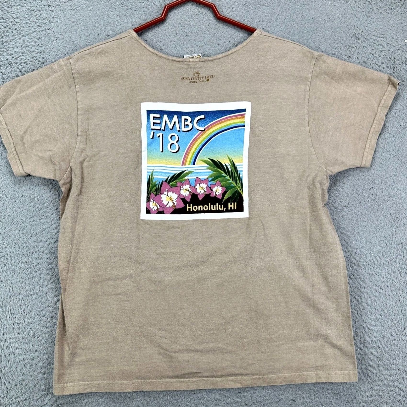 Vintage VINTAGE Honolulu Hawaii Shirt Unisex Medium Beige Kona Coffee Dyed Tee Crazy Shirts NEW Size US M / EU 48-50 / 2 - 4 Thumbnail
