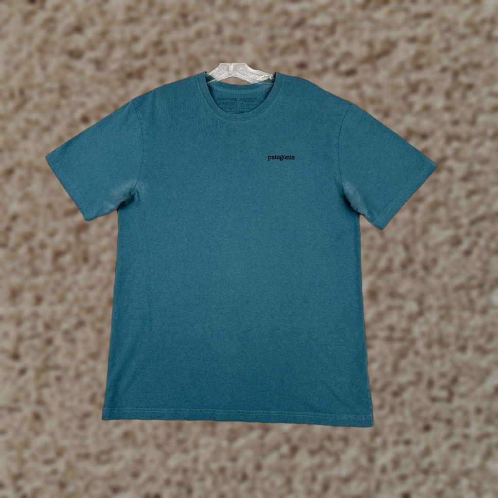 Patagonia Patagonia Shirt Men Medium Blue Responsibili-Tee Fitz Roy Logo Cotton Blend READ Shirt Mens Medium Blue Patagonia Responsibi-Tee Logo 90s? Size US M / EU 48-50 / 2 - 1 Thumbnail