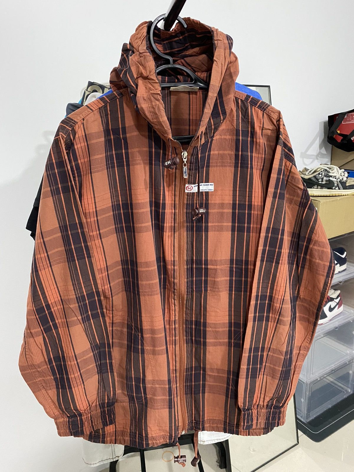 Hai Sporting Gear Hai Sporting Gear issey miyake Checkered zipper Hooded Size US L / EU 52-54 / 3 - 1 Thumbnail